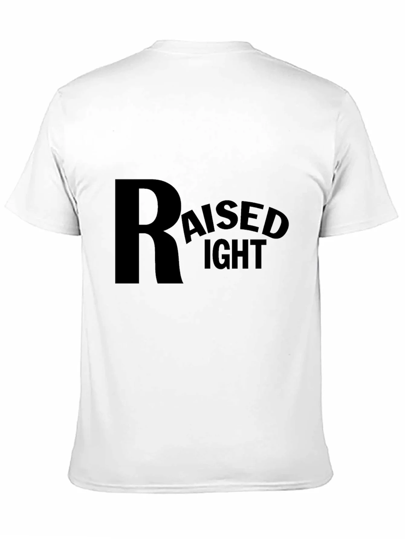 Camiseta Negra Raised Right - Estilo Casual