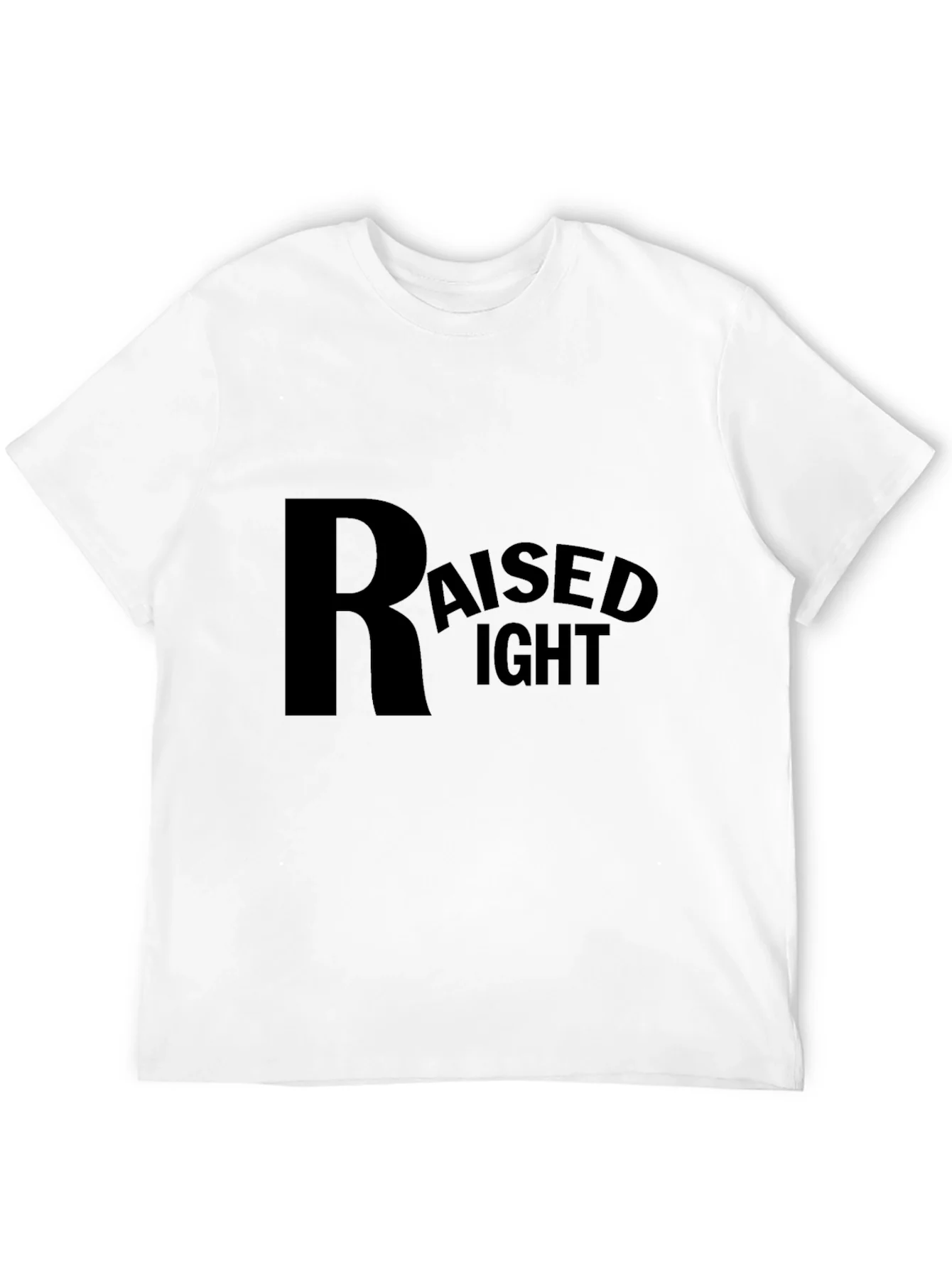 Camiseta Negra Raised Right - Estilo Casual