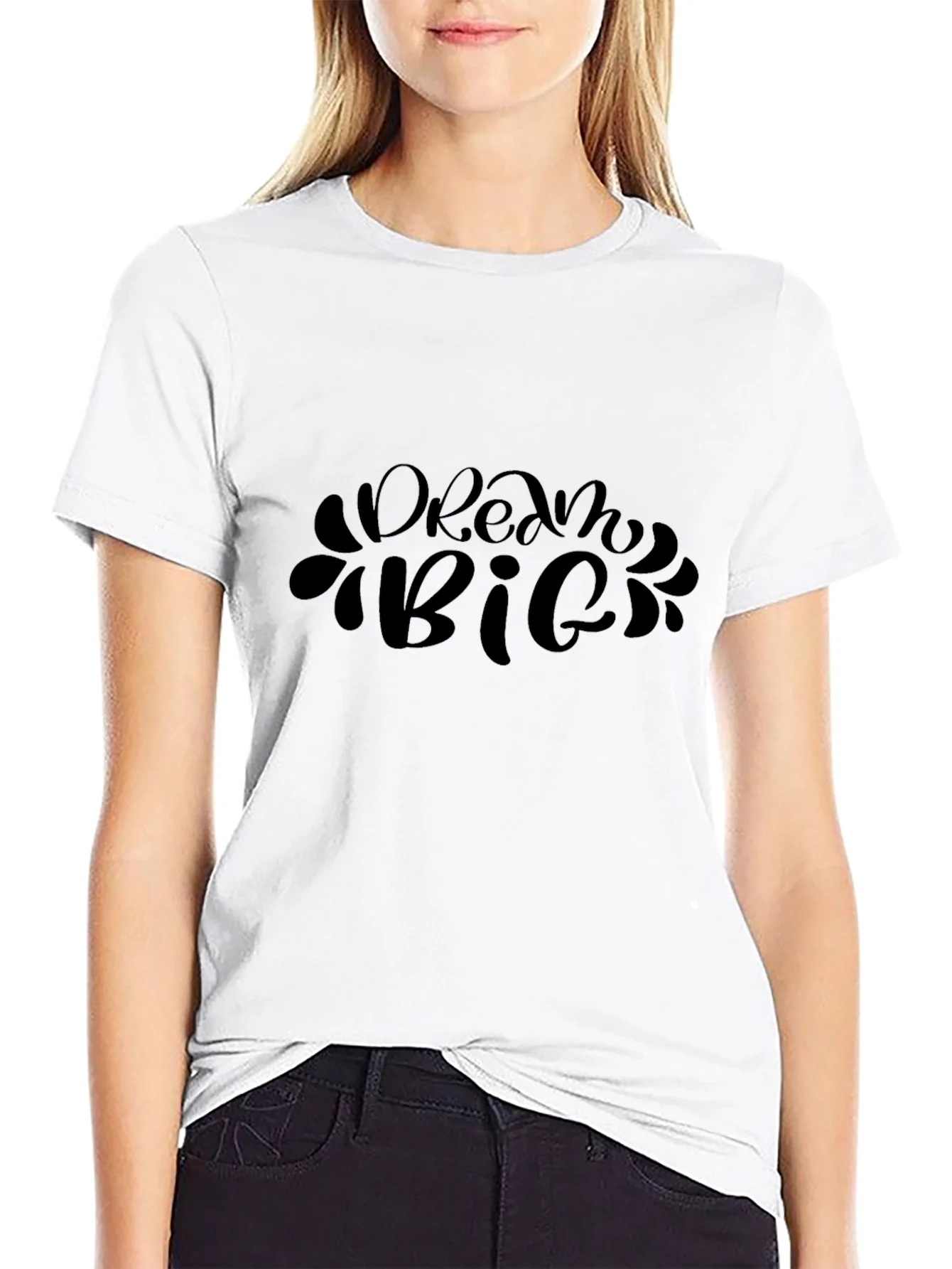 Rebbecca Dream Big Black Graphic Tee - Inspirational T-Shirt