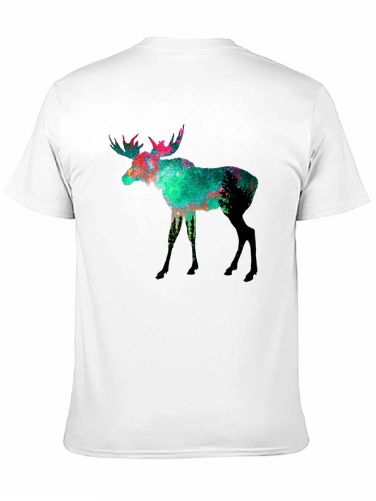 Rebbecca Galaxy Moose Graphic Tee - Mens Black T-Shirt