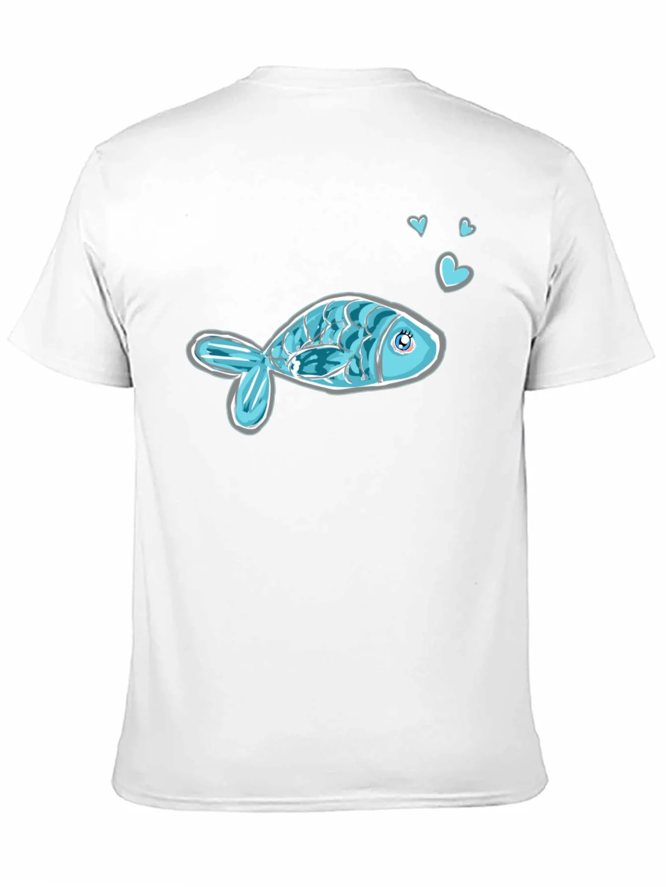 Rebbecca Cute Fish Graphic Tee - Black Casual Shirt