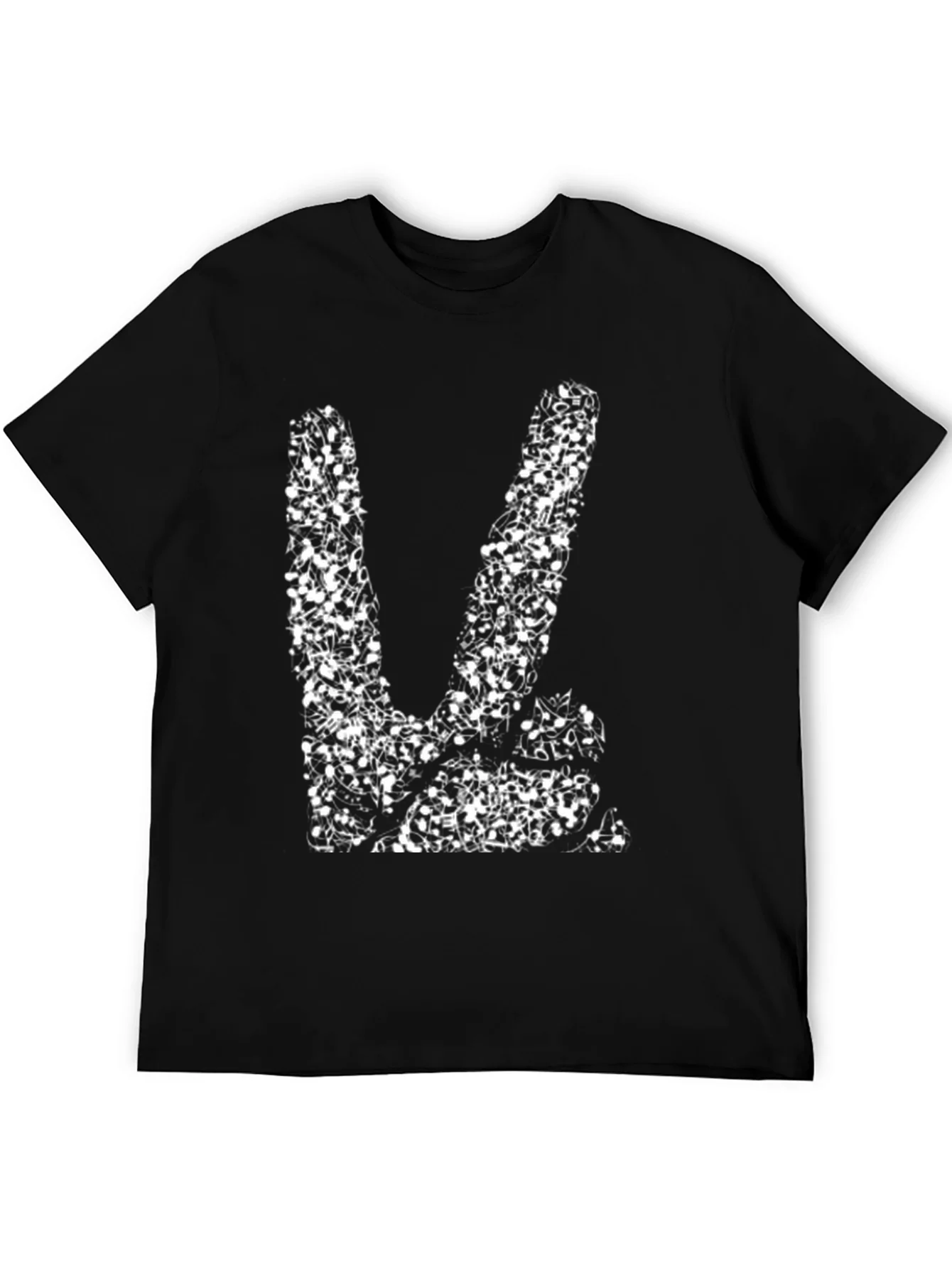 Rebbecca Music Note Peace Sign Graphic Tee