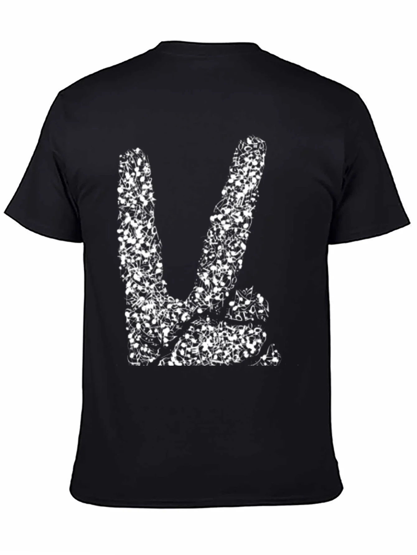 Rebbecca Music Note Peace Sign Graphic Tee