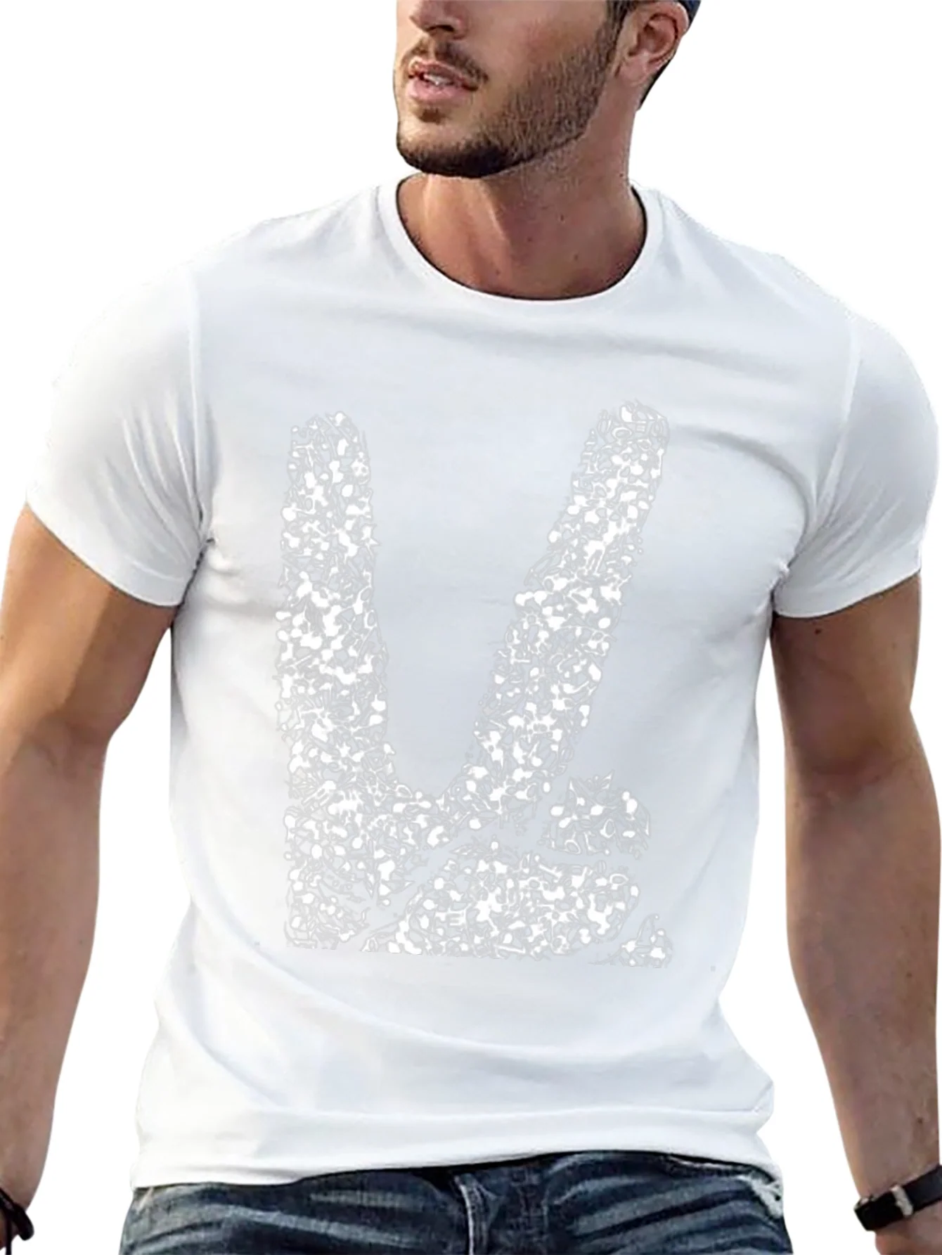 Rebbecca Music Note Peace Sign Graphic Tee