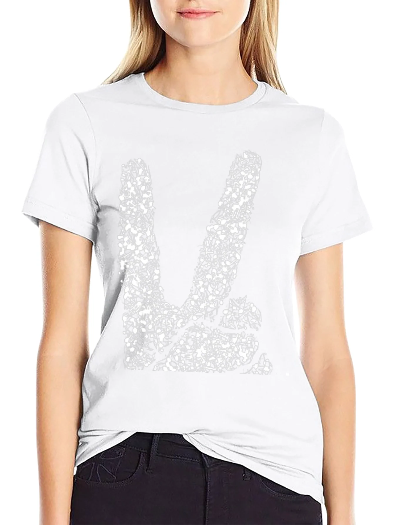 Rebbecca Music Note Peace Sign Graphic Tee