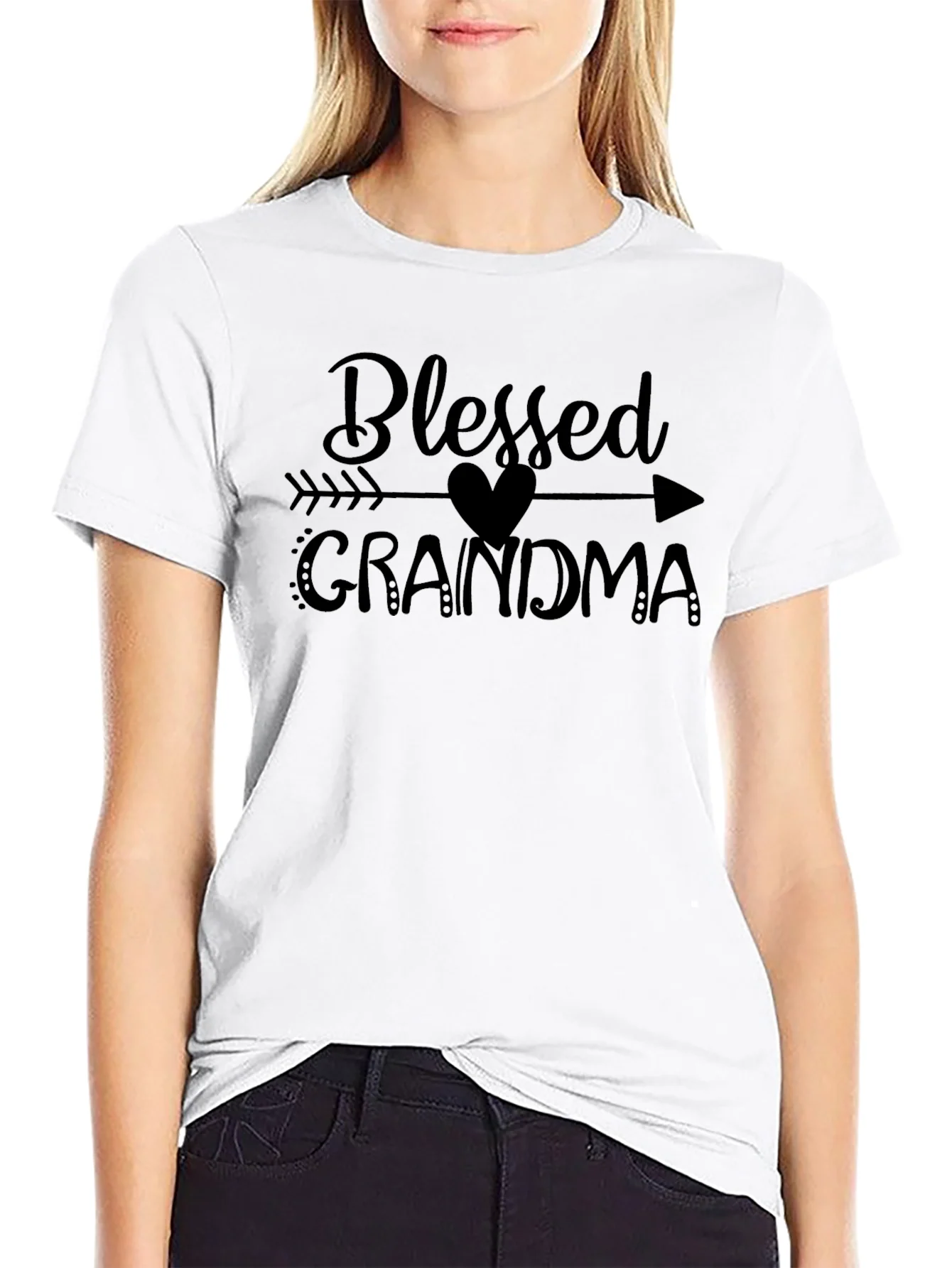 Rebbecca Blessed Grandma Graphic Tee - Unisex Black T-Shirt