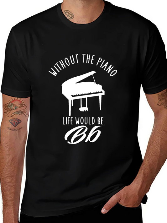 Rebbecca Piano Life Mens Black T-Shirt