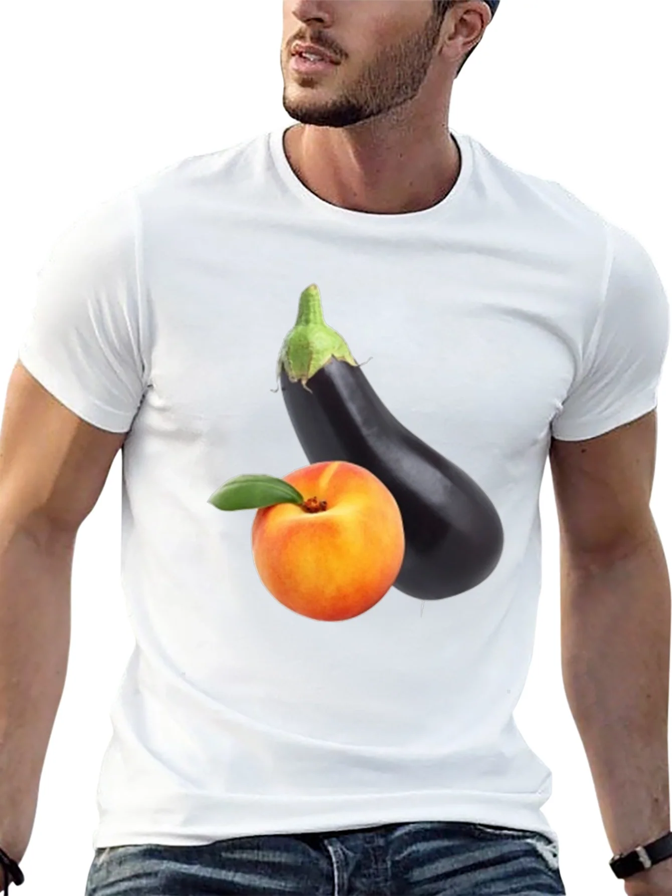 Rebbecca Black T-Shirt with Eggplant and Peach Graphic