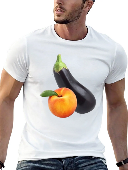 Rebbecca Black T-Shirt with Eggplant and Peach Graphic
