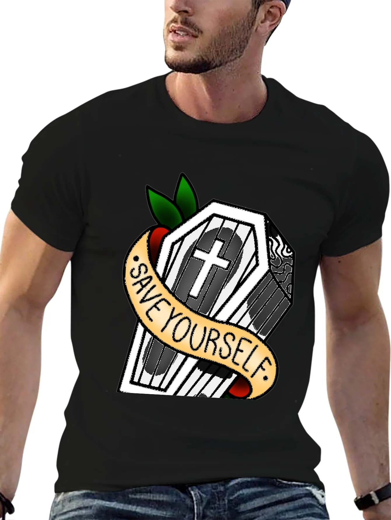 Rebbecca Save Yourself Coffin T-Shirt