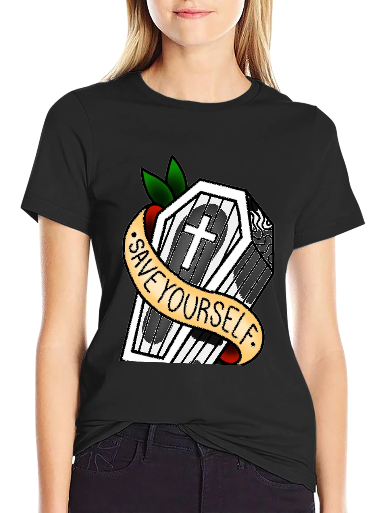 Rebbecca Save Yourself Coffin T-Shirt