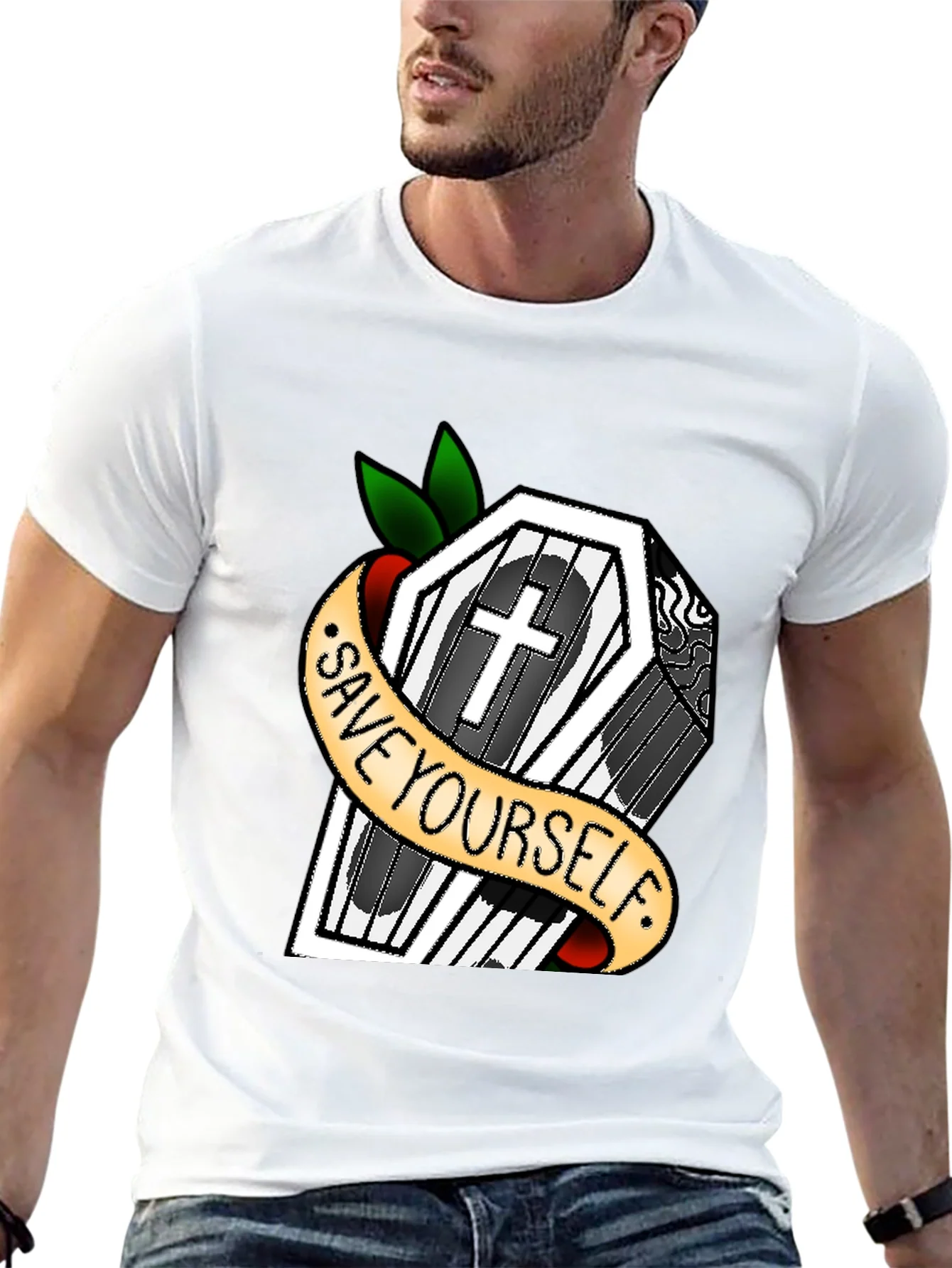 Rebbecca Save Yourself Coffin T-Shirt