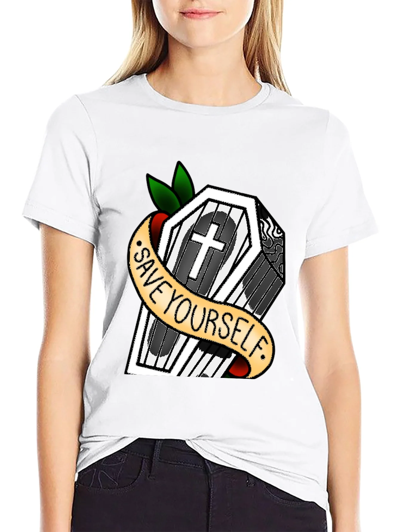 Rebbecca Save Yourself Coffin T-Shirt
