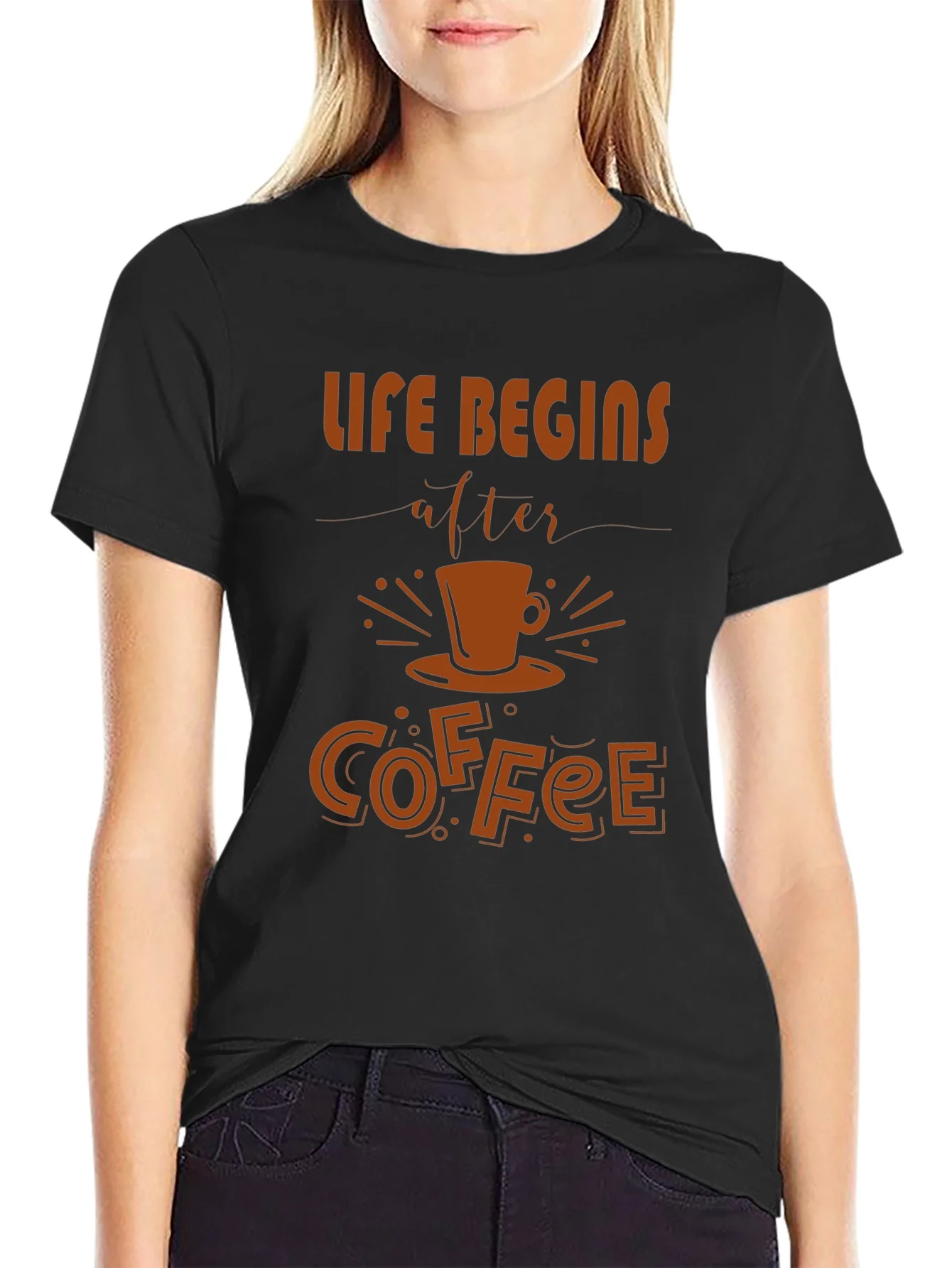 Rebbecca Life Begins After Coffee Graphic Tee - Unisex