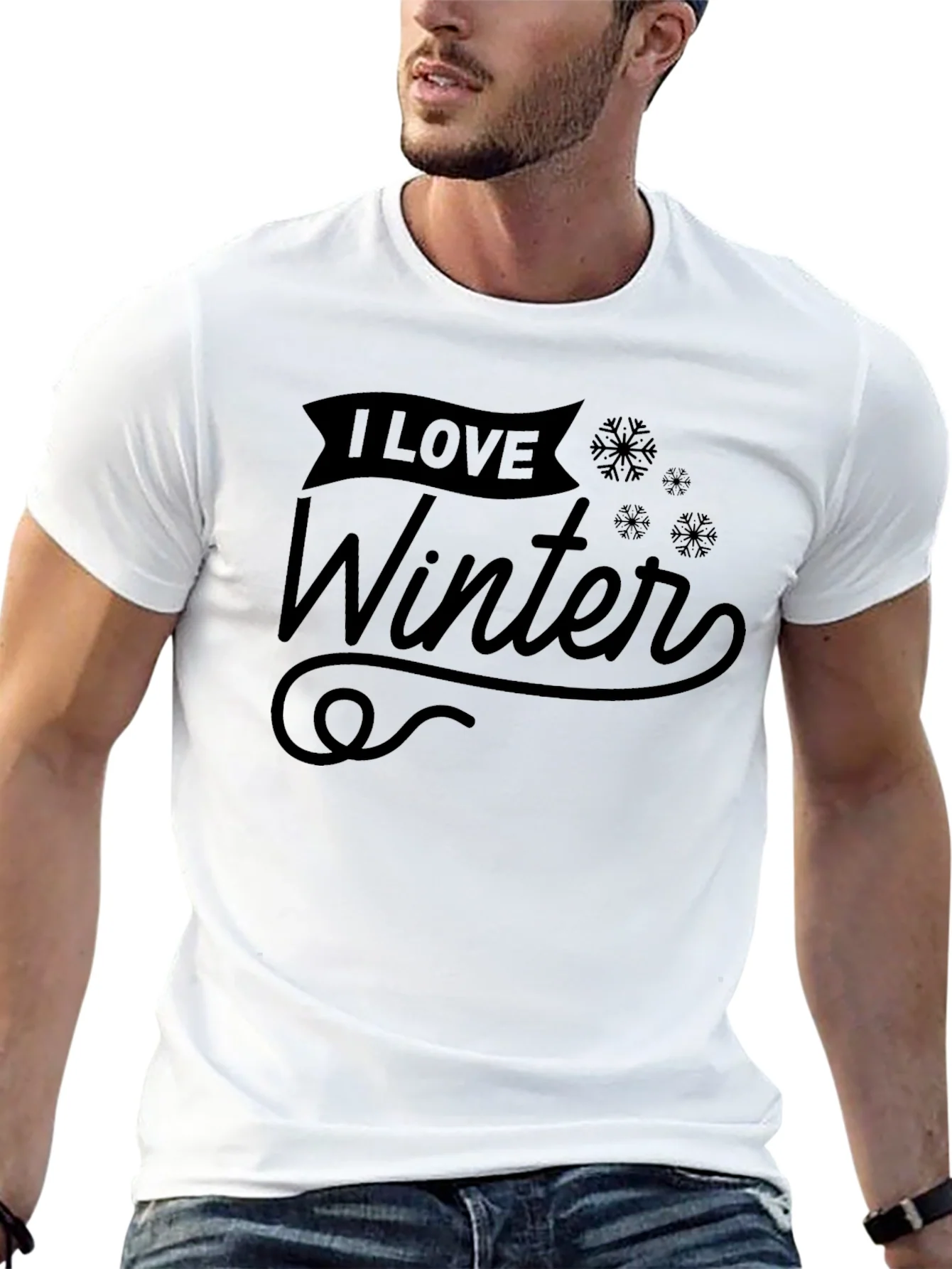 Camiseta Negra Amo el Invierno