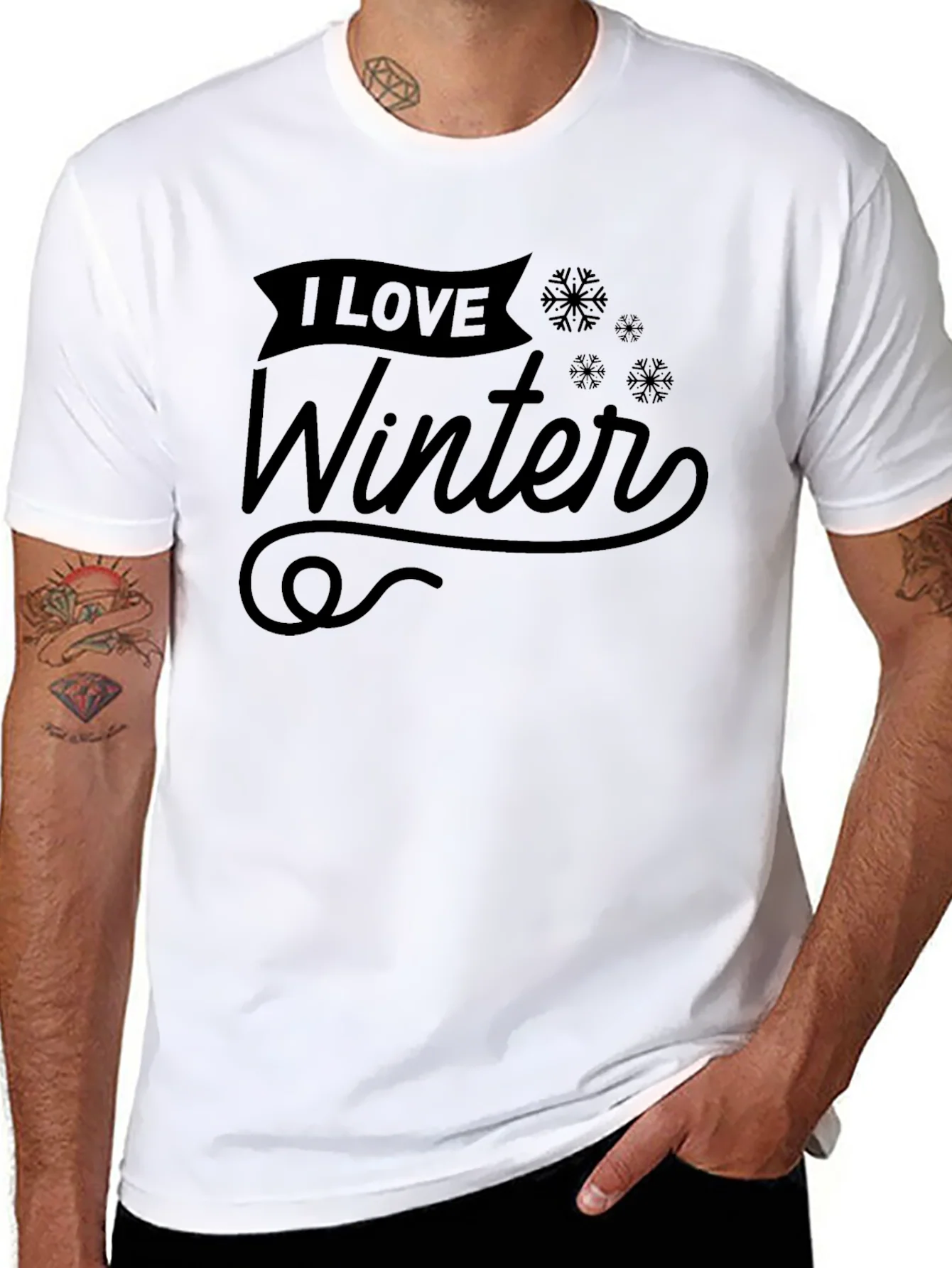 Camiseta Negra Amo el Invierno