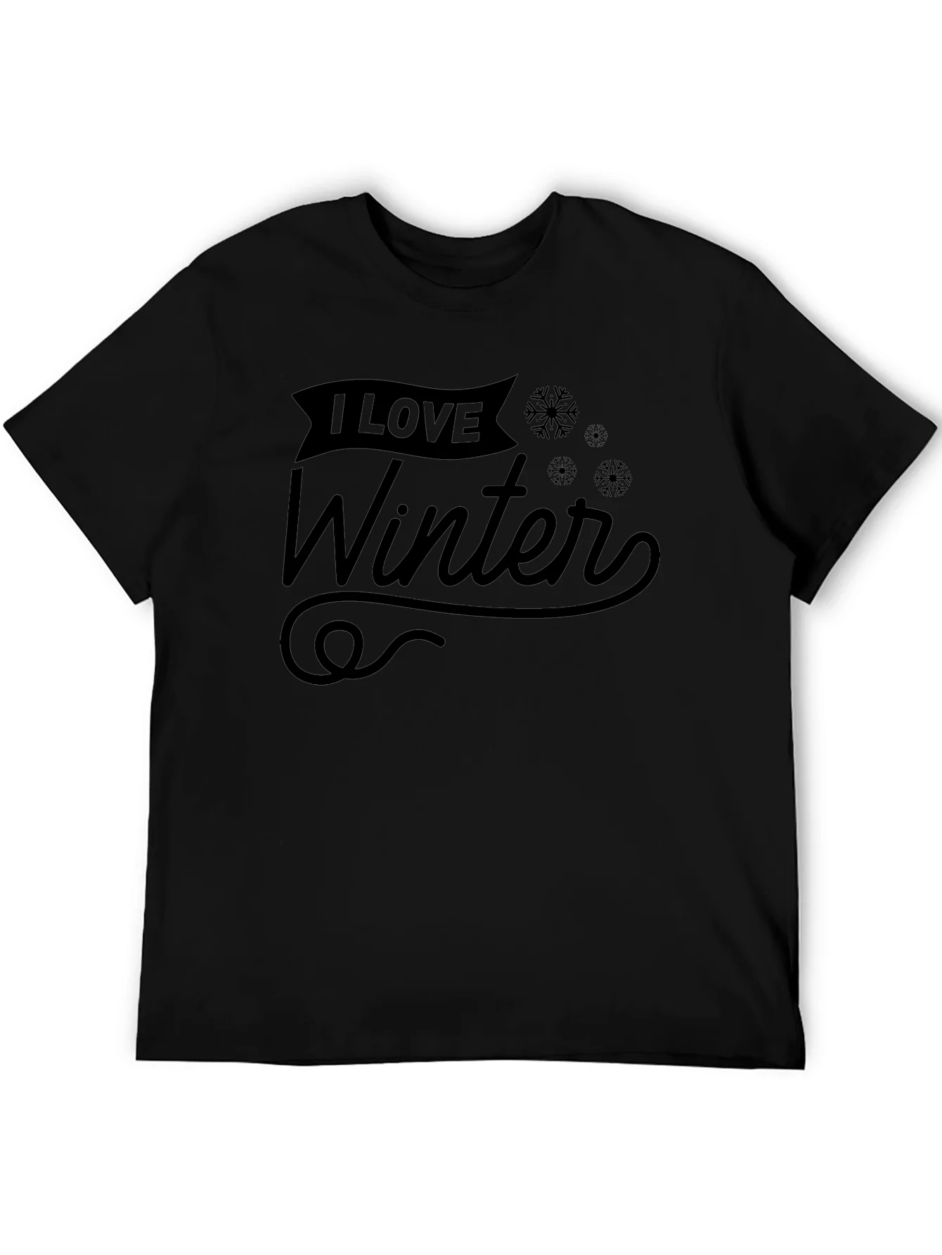 Camiseta Negra Amo el Invierno