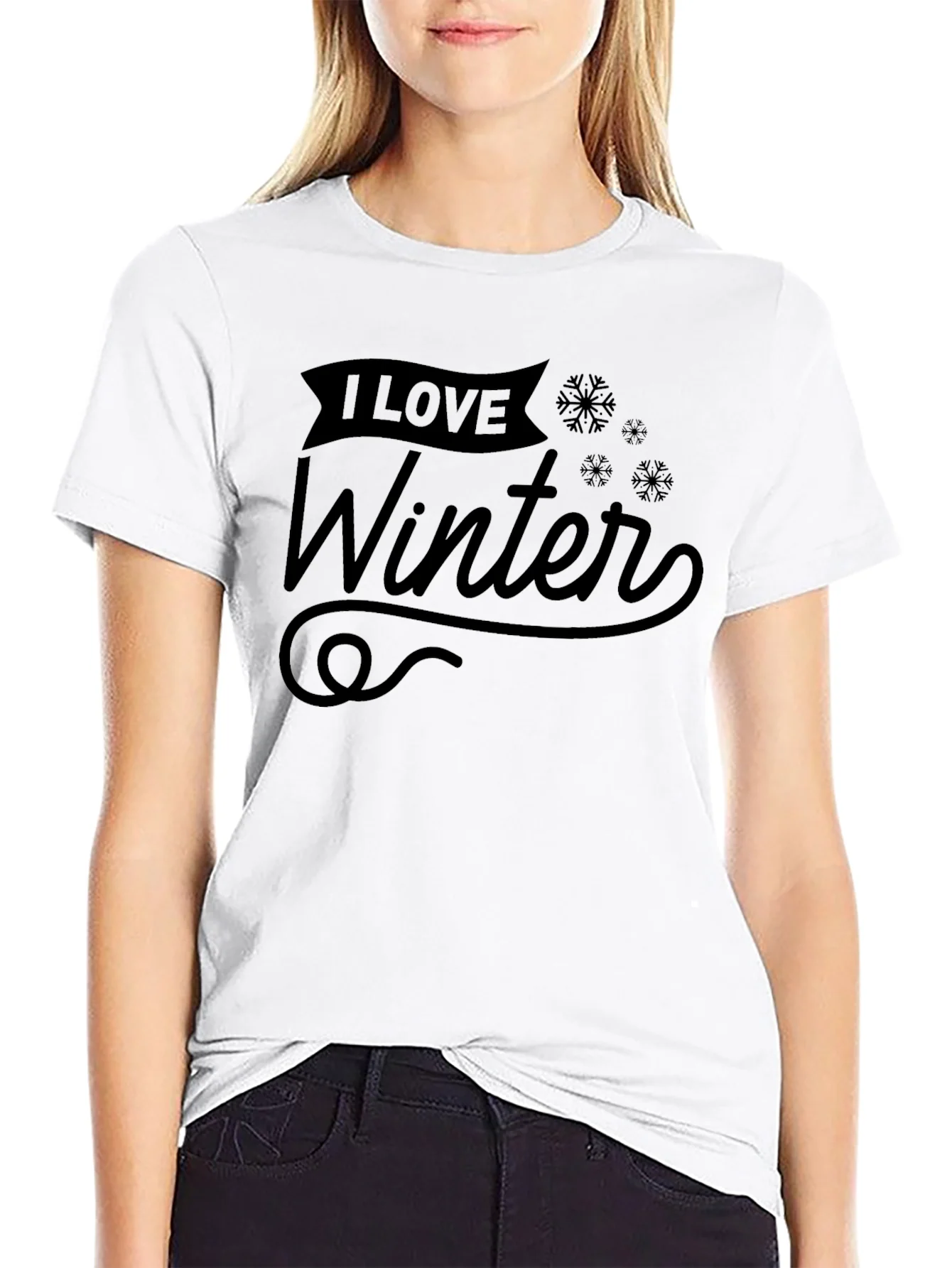 Camiseta Negra Amo el Invierno