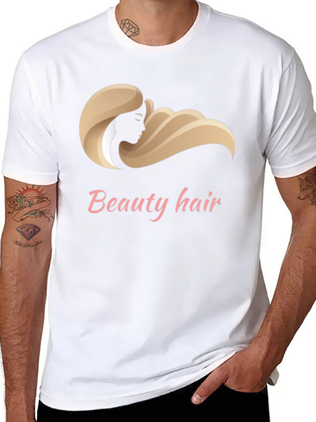 Rebbecca Beauty Hair Design T-Shirt - Stylish Graphic Tee