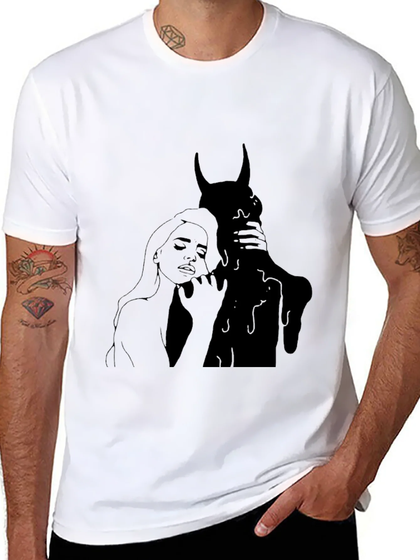 Rebbecca Dark Embrace Graphic Tee - Gothic Style