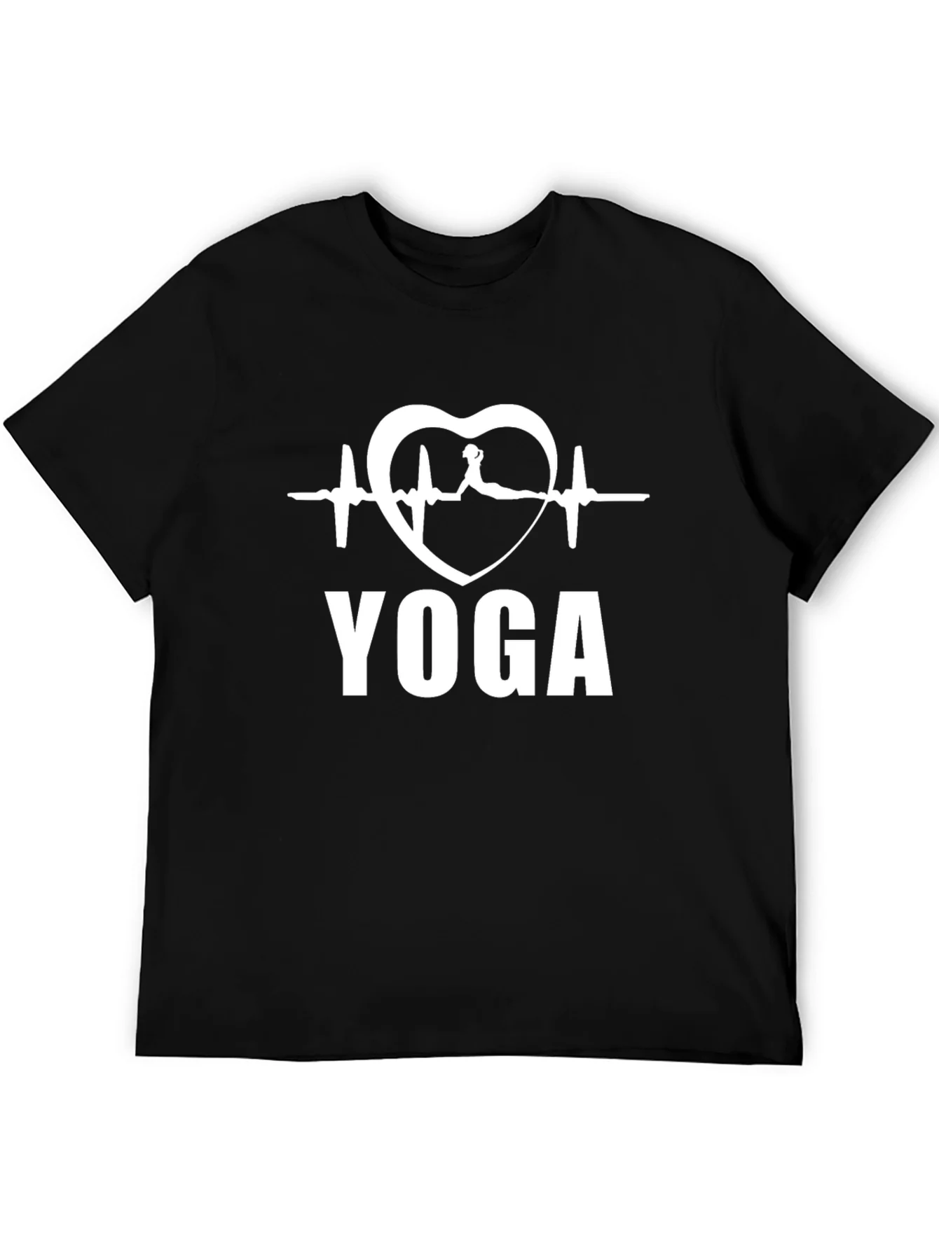 Rebbecca Yoga Heartbeat T-Shirt - Black Cotton Tee
