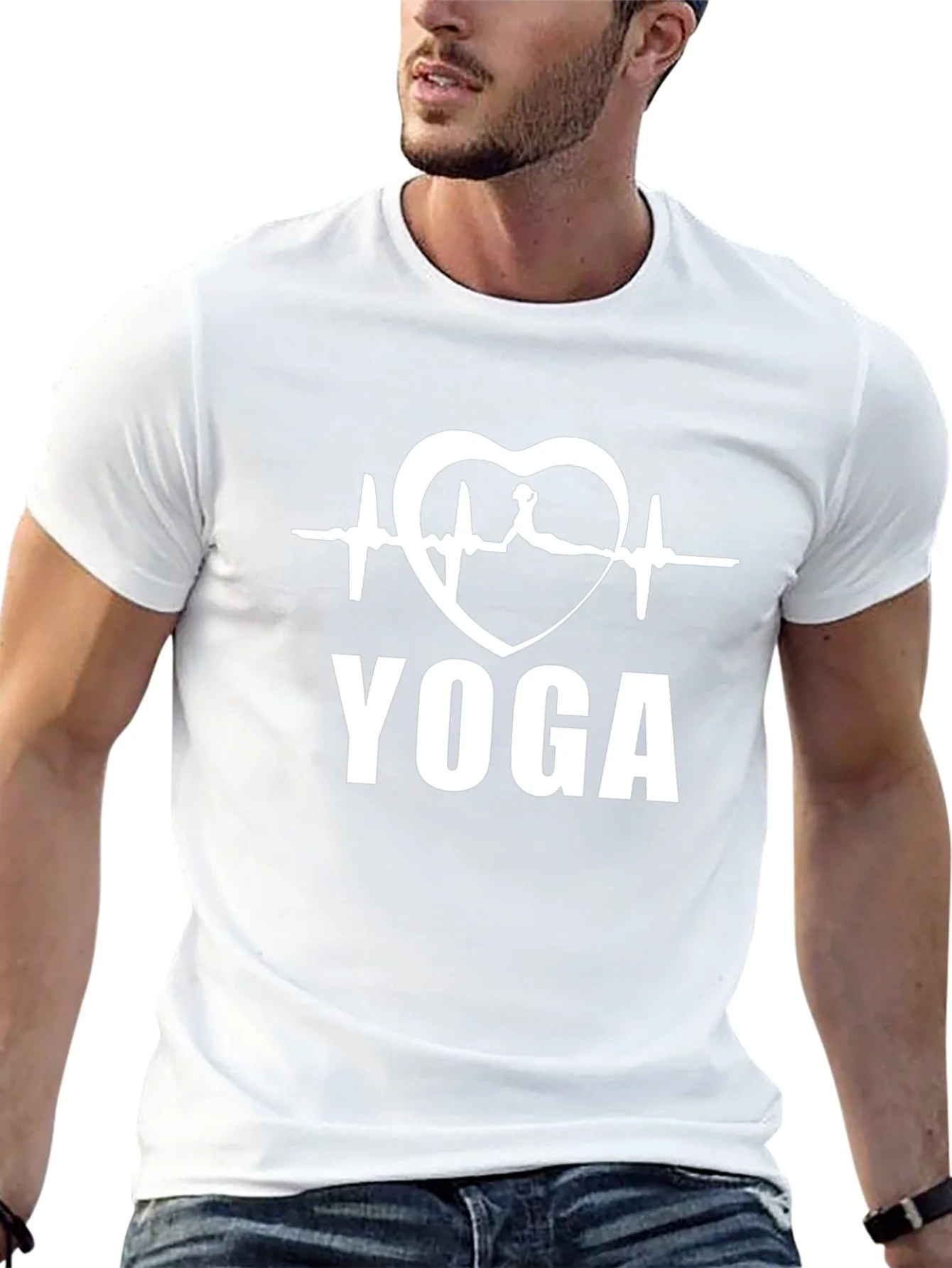 Rebbecca Yoga Heartbeat T-Shirt - Black Cotton Tee