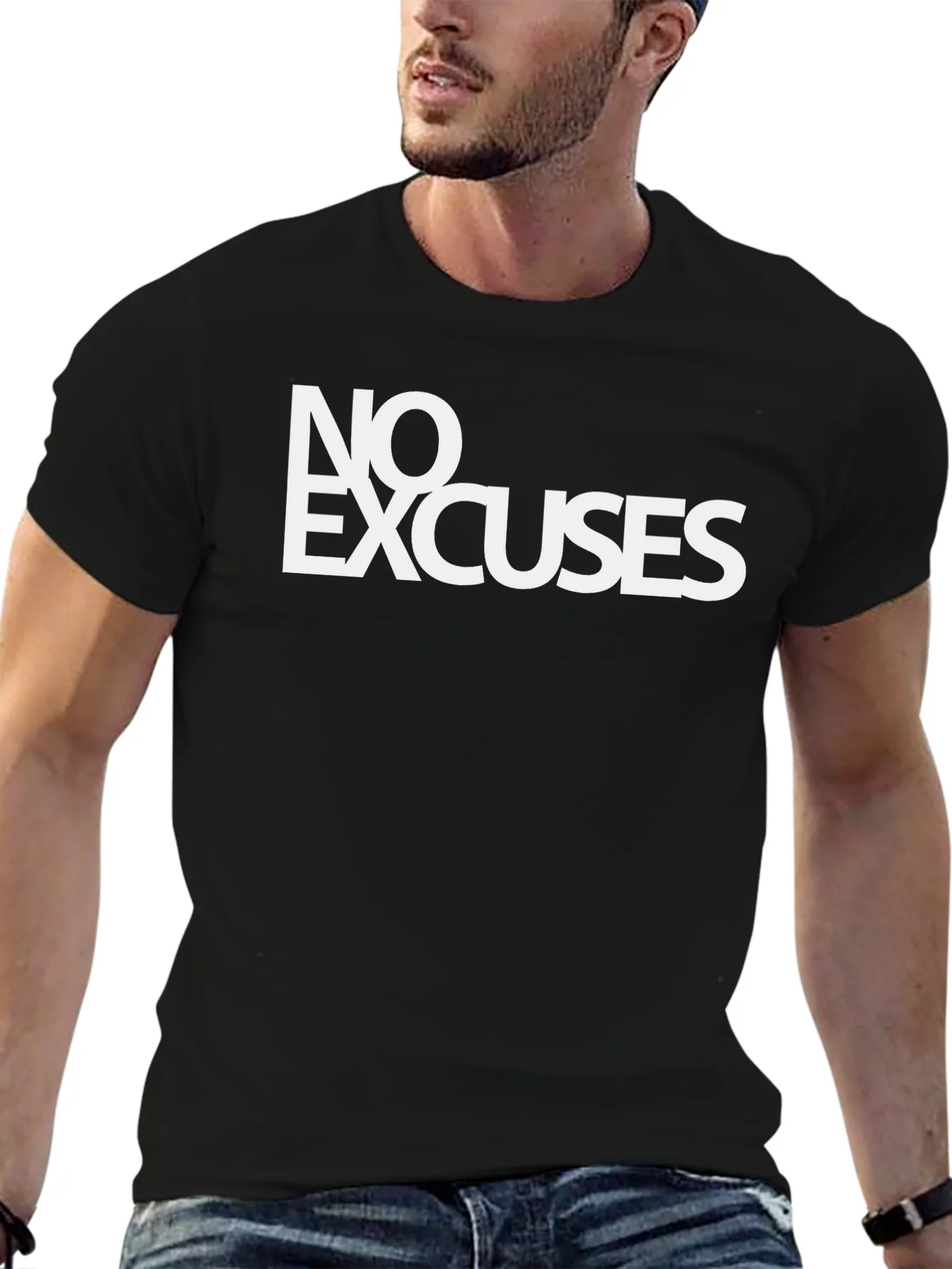 Camiseta Hombre Negra - Sin Excusas