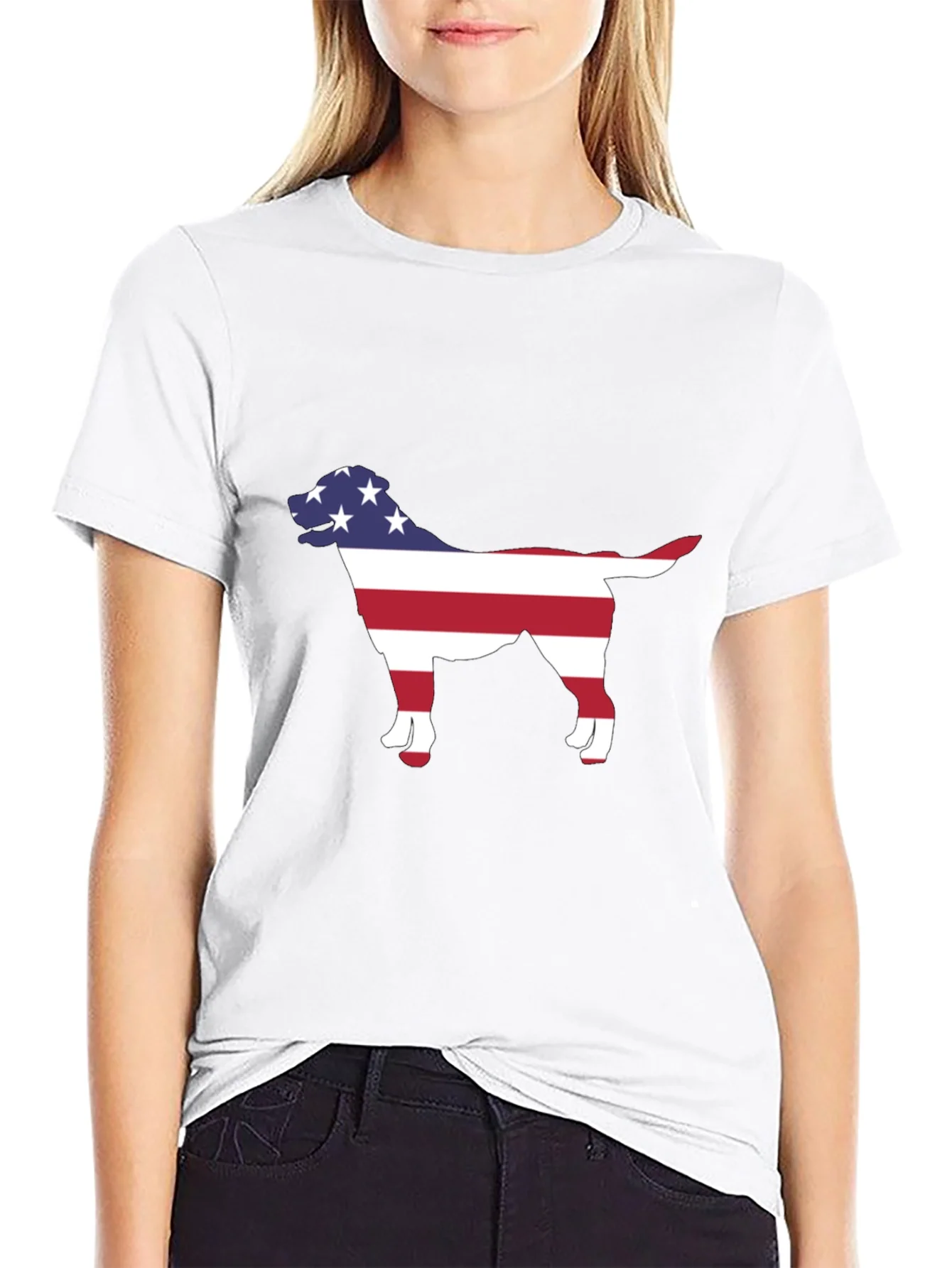 Rebbecca American Dog Silhouette T-Shirt