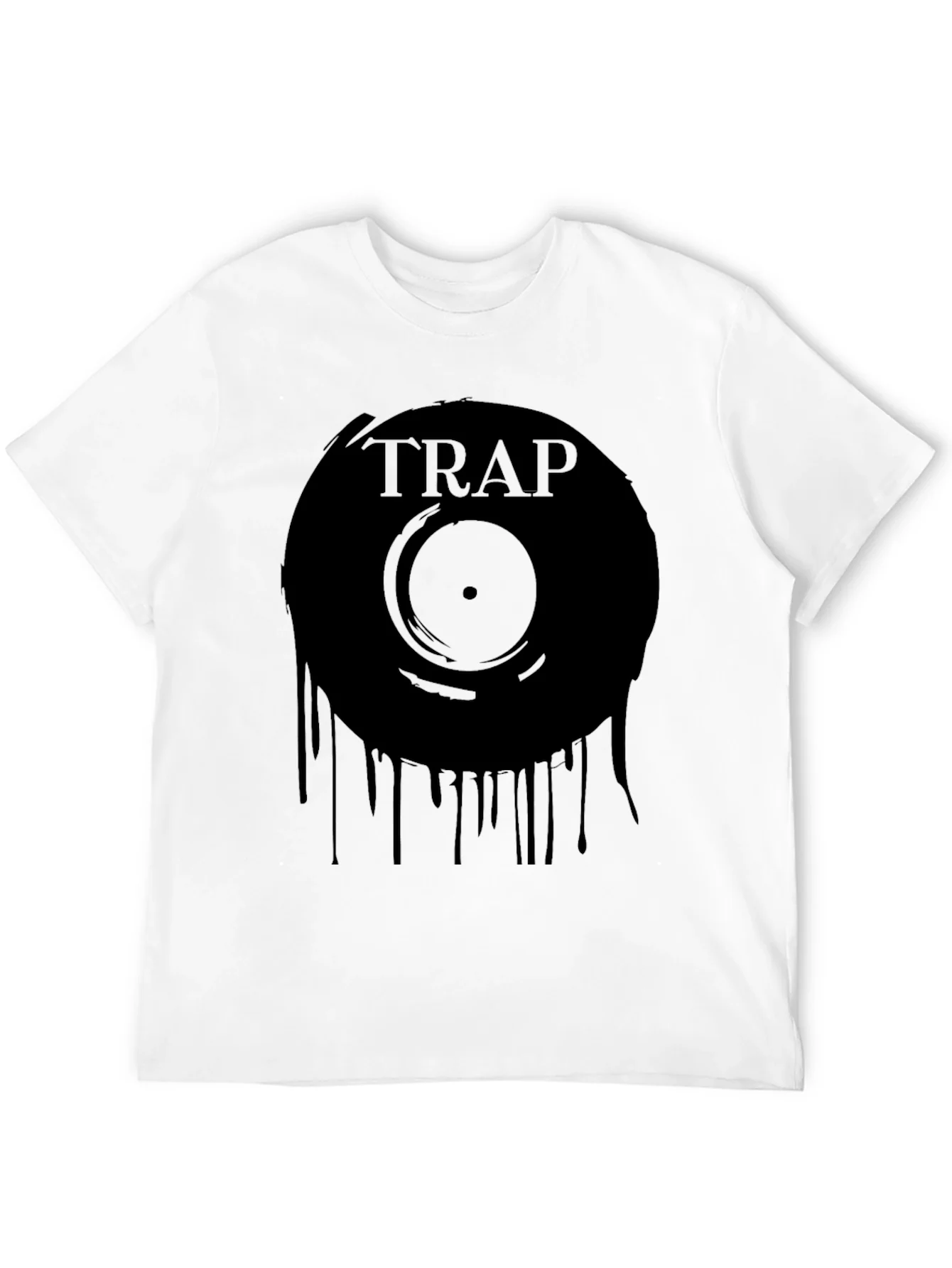 Camiseta Negra con Dise?o de Vinilo Trap