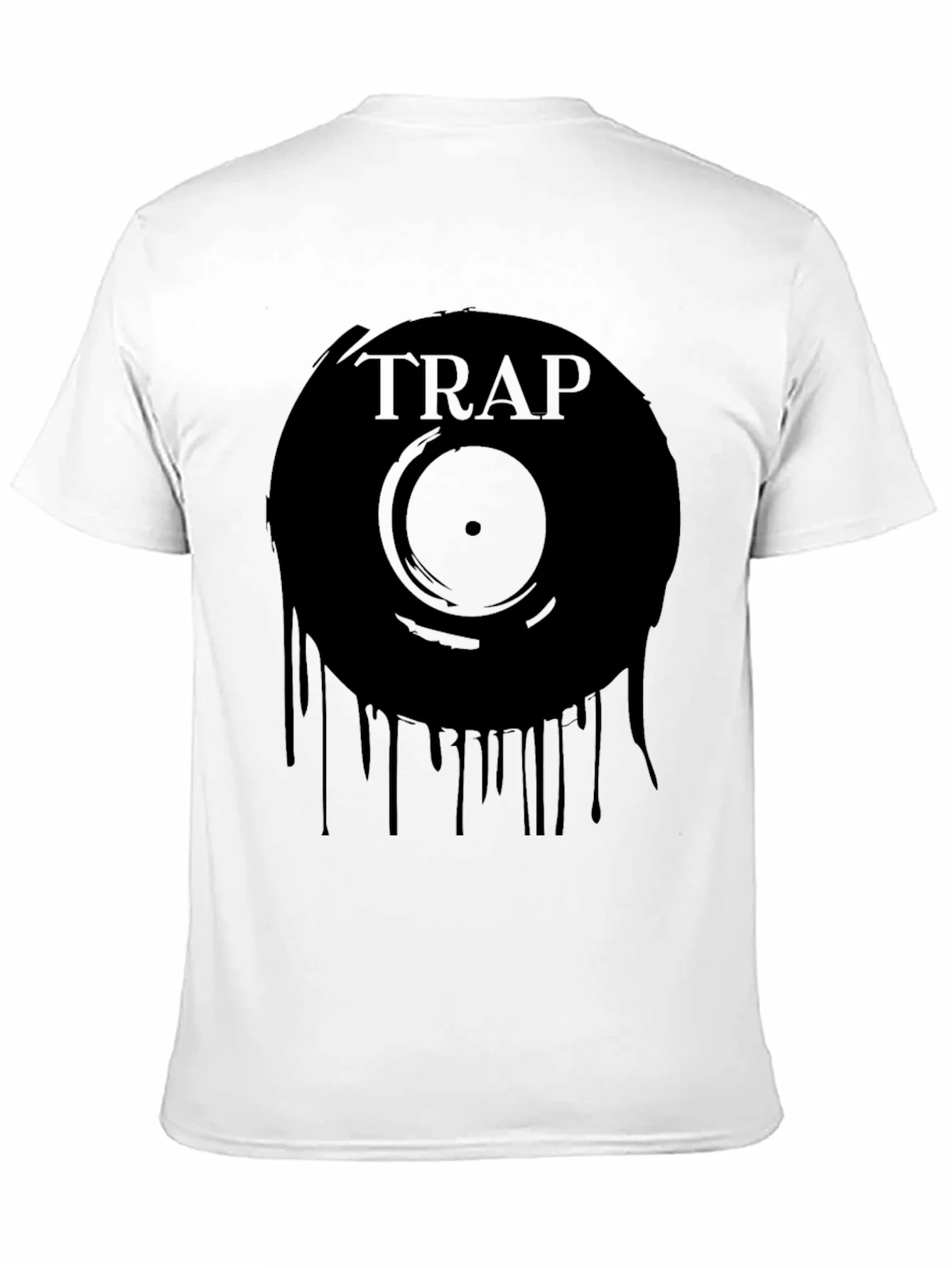 Camiseta Negra con Dise?o de Vinilo Trap