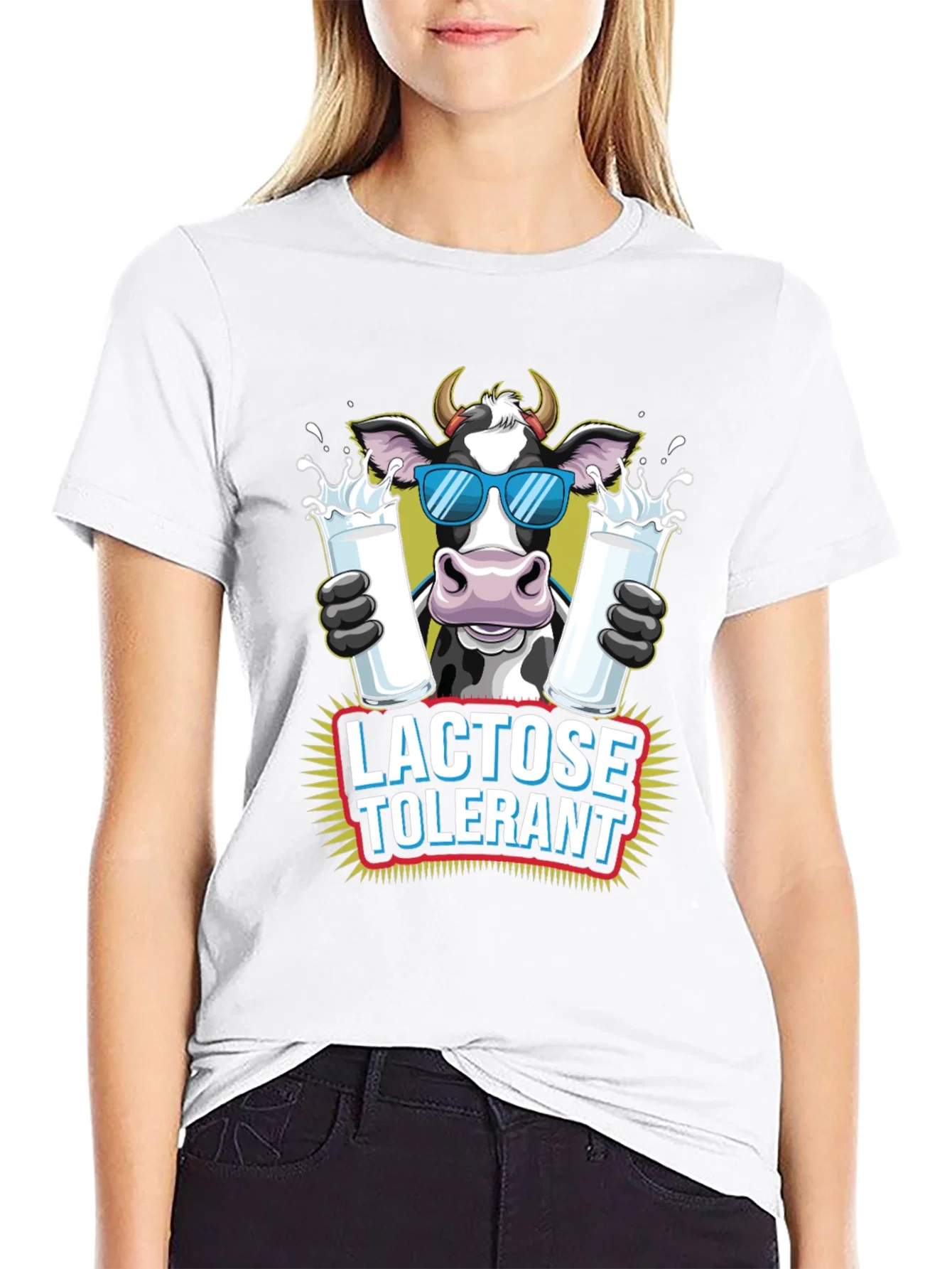 Rebbecca Lactose Tolerant Cow Graphic Tee
