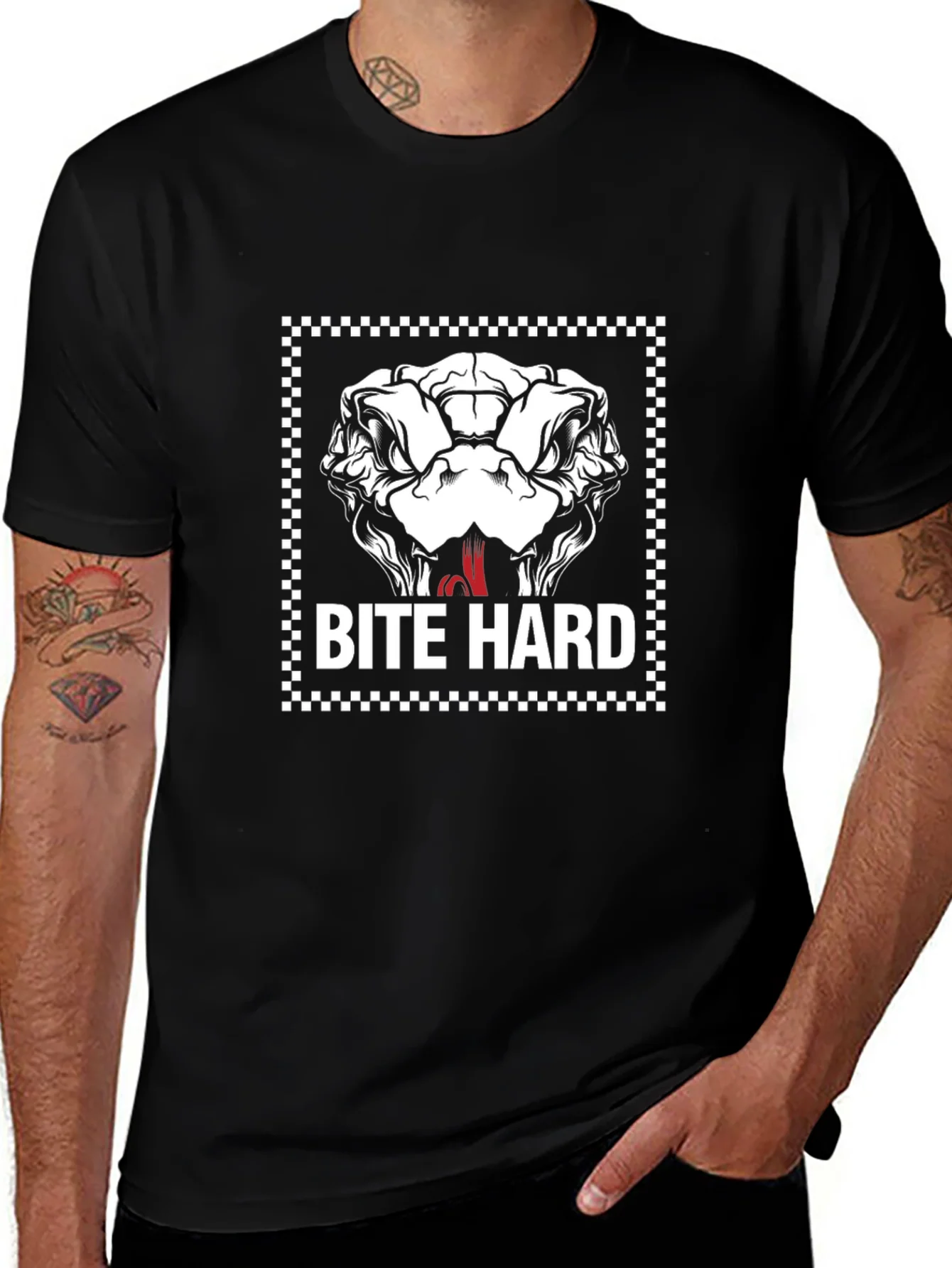 Rebbecca Bite Hard Snake T-Shirt - Black