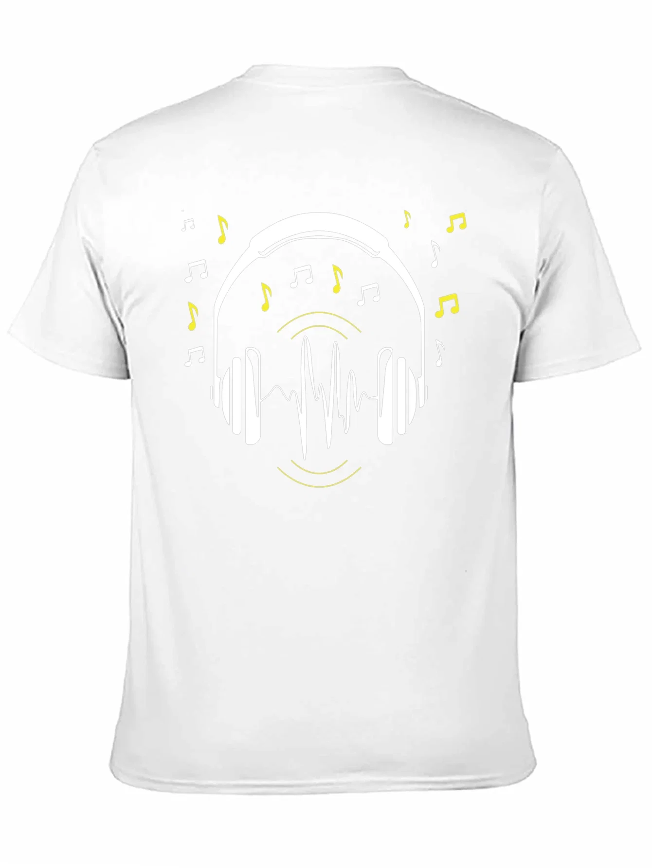 Rebbecca Music Lover T-Shirt - Headphones & Notes Design