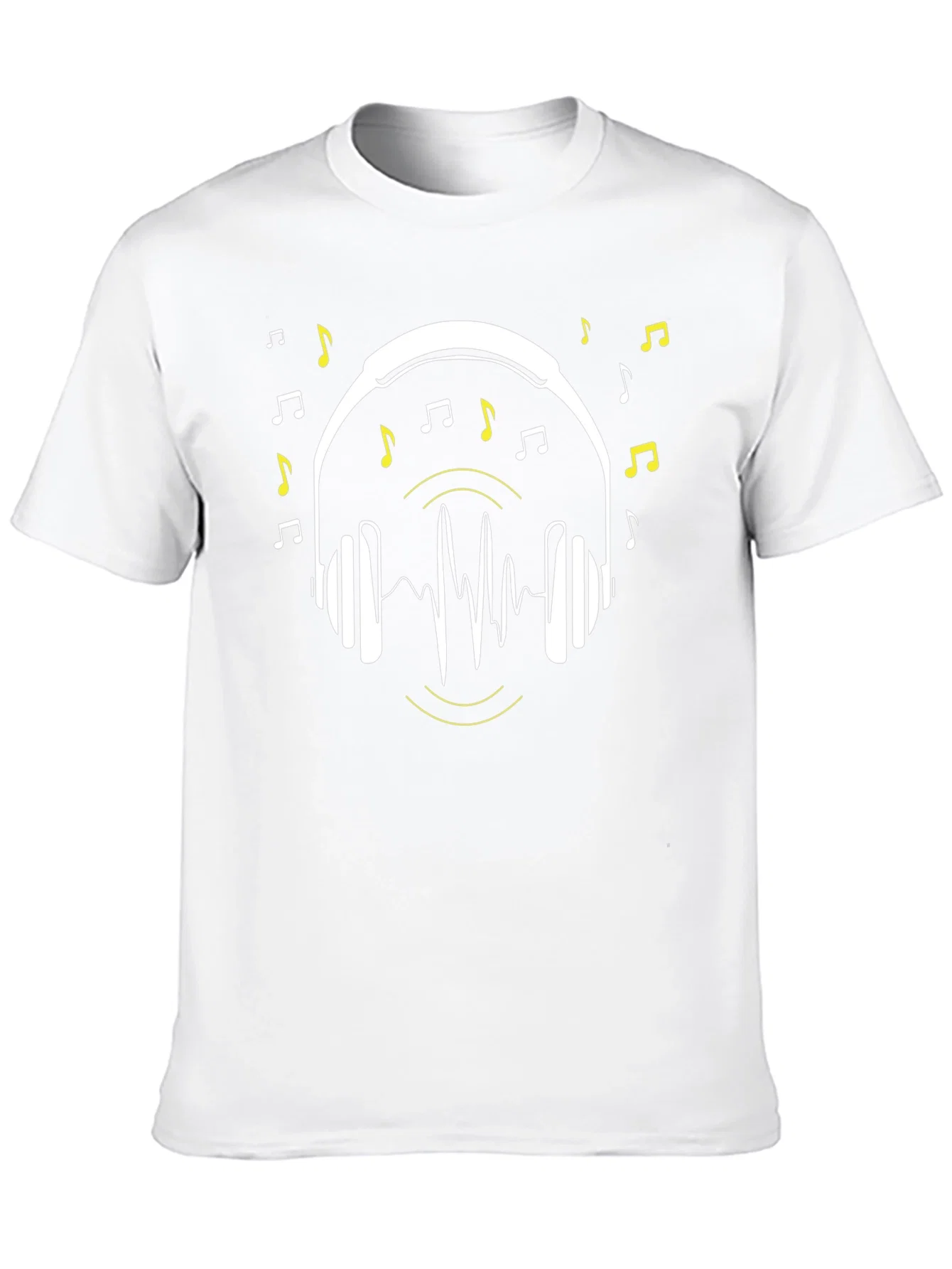 Rebbecca Music Lover T-Shirt - Headphones & Notes Design