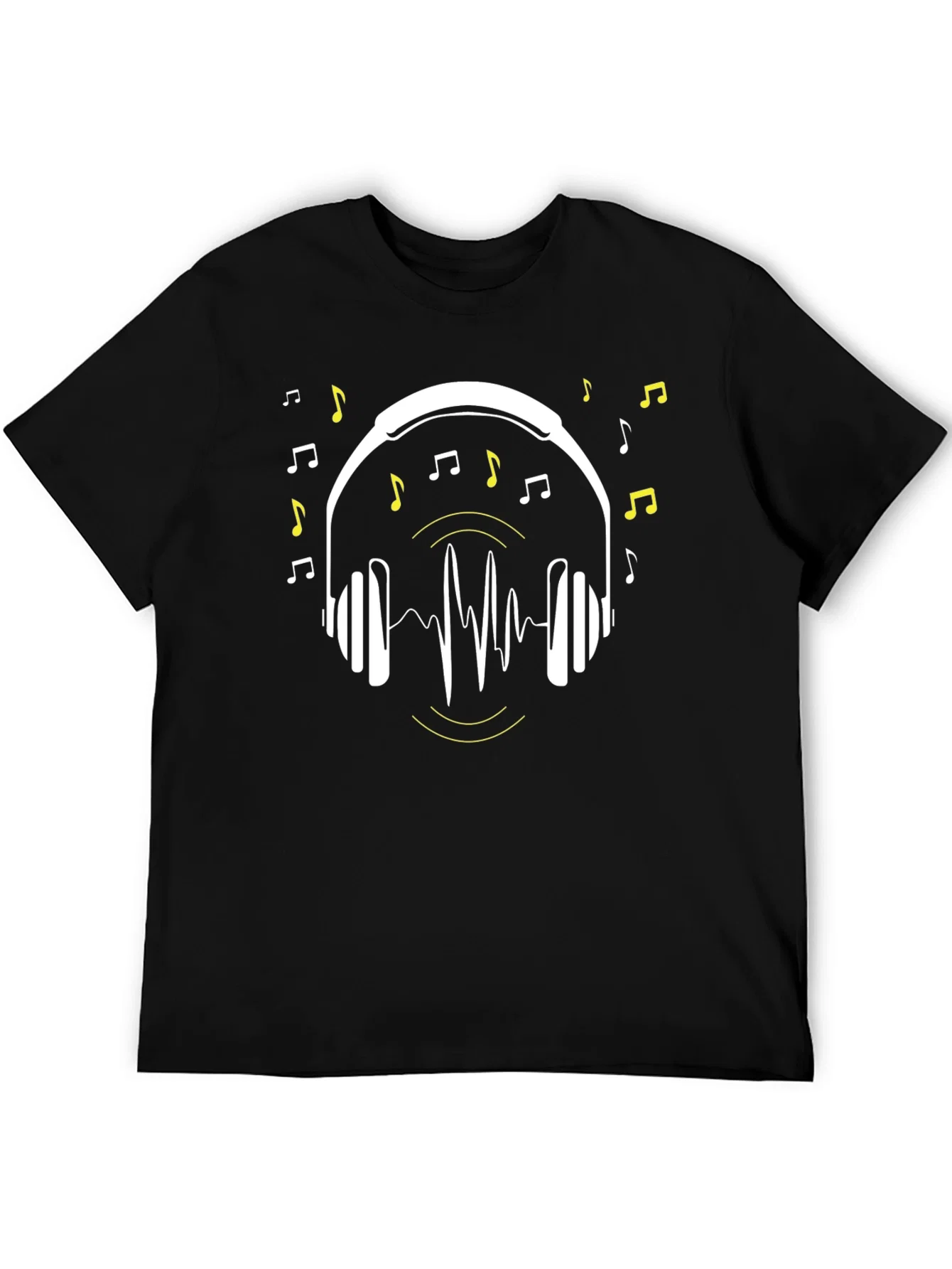 Rebbecca Music Lover T-Shirt - Headphones & Notes Design