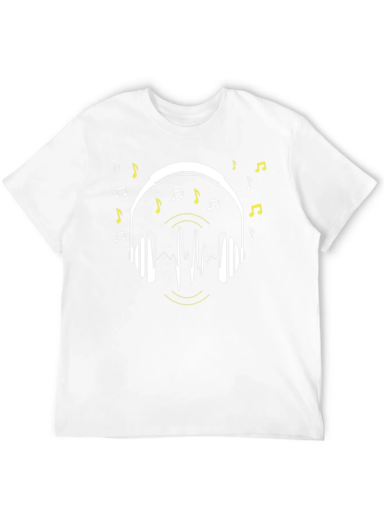 Rebbecca Music Lover T-Shirt - Headphones & Notes Design