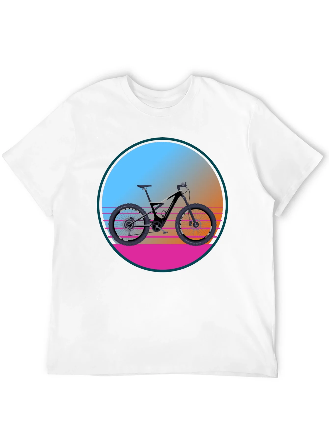 Camiseta Negra con Dise?o de Bicicleta Retro