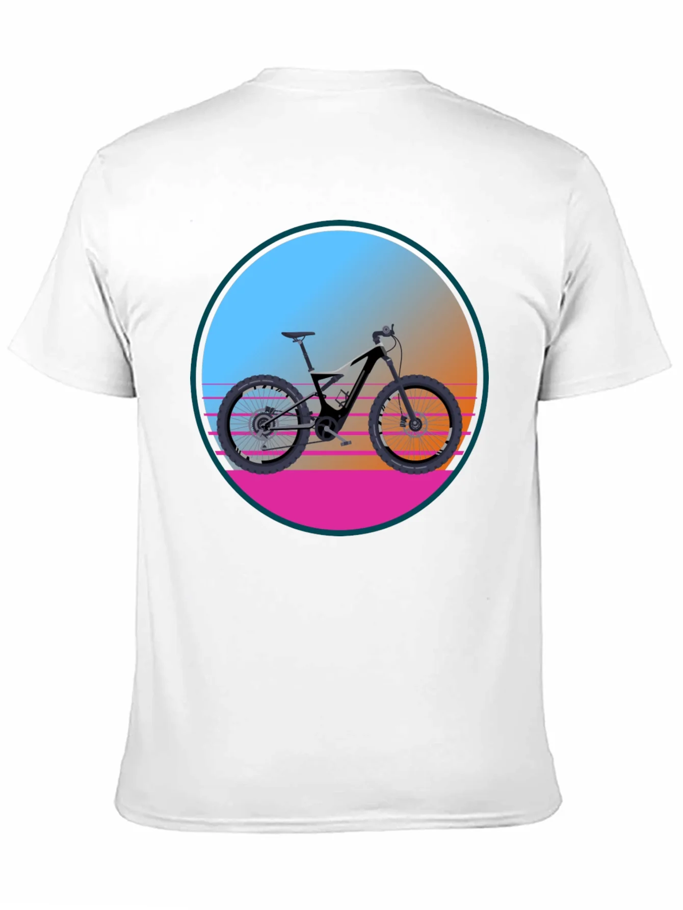 Camiseta Negra con Dise?o de Bicicleta Retro