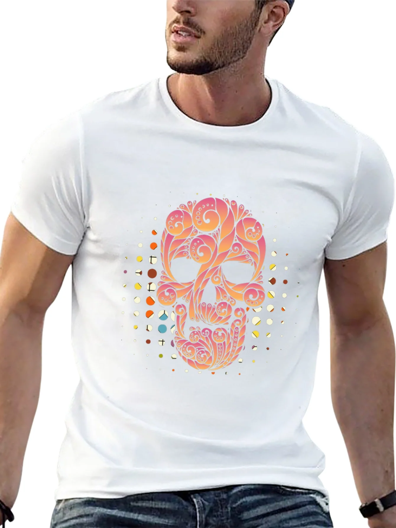 Rebbecca Ornate Skull Graphic Tee - Black T-Shirt