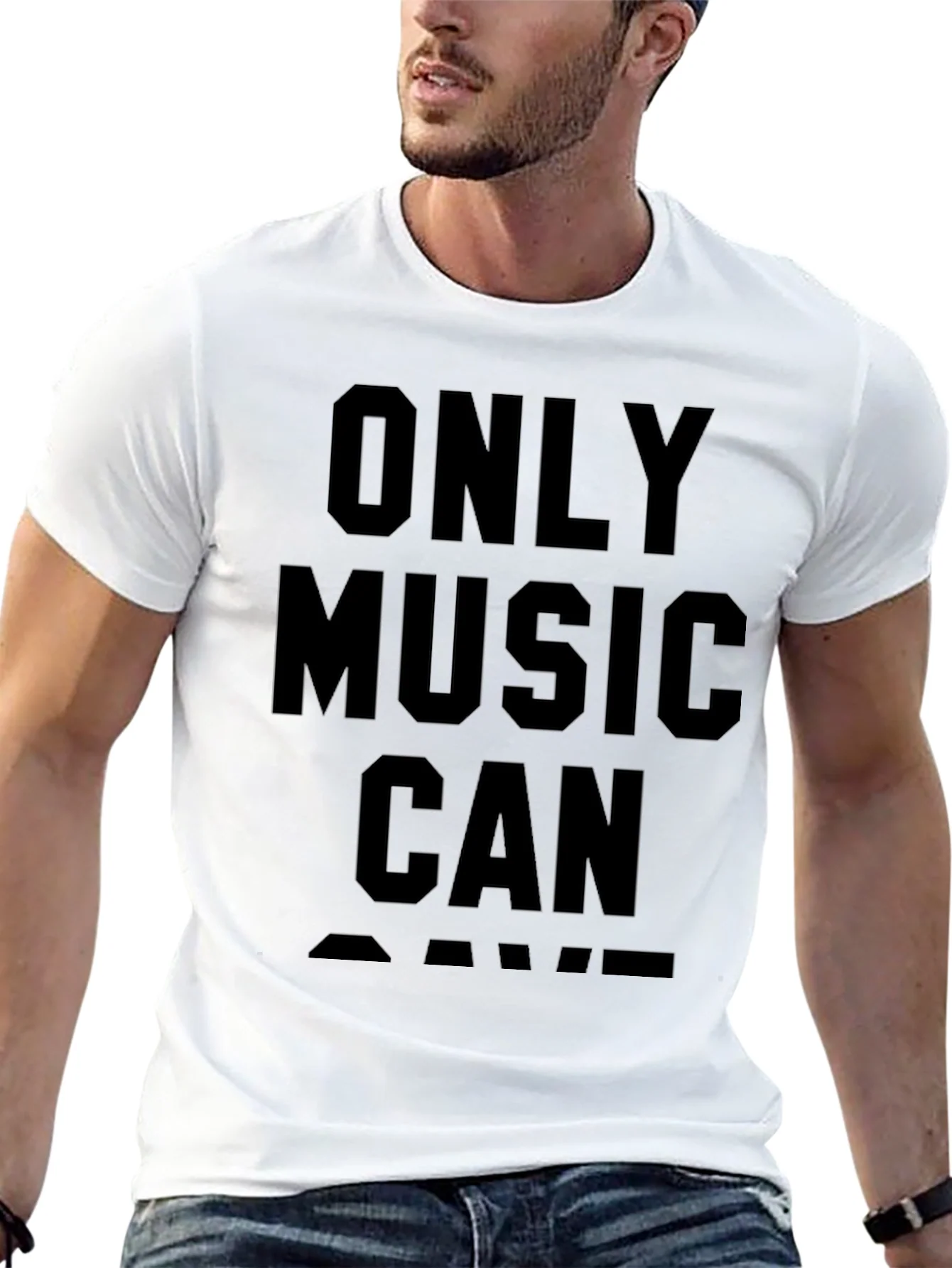 Rebbecca Only Music Can Save T-Shirt - Black