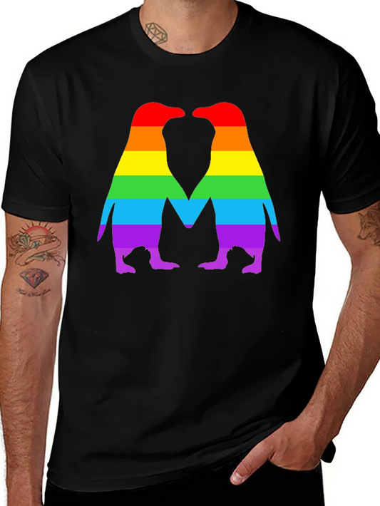 Rebbecca Rainbow Penguin Love T-Shirt - Pride Apparel