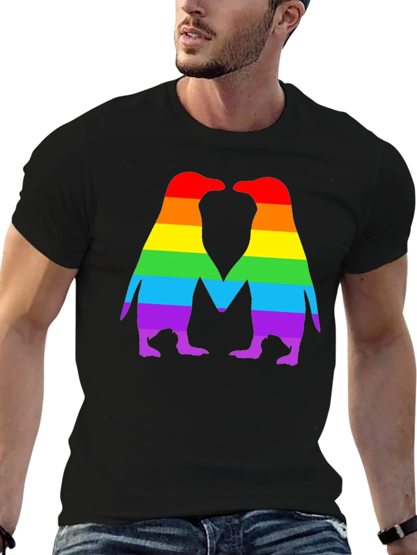 Rebbecca Rainbow Penguin Love T-Shirt - Pride Apparel