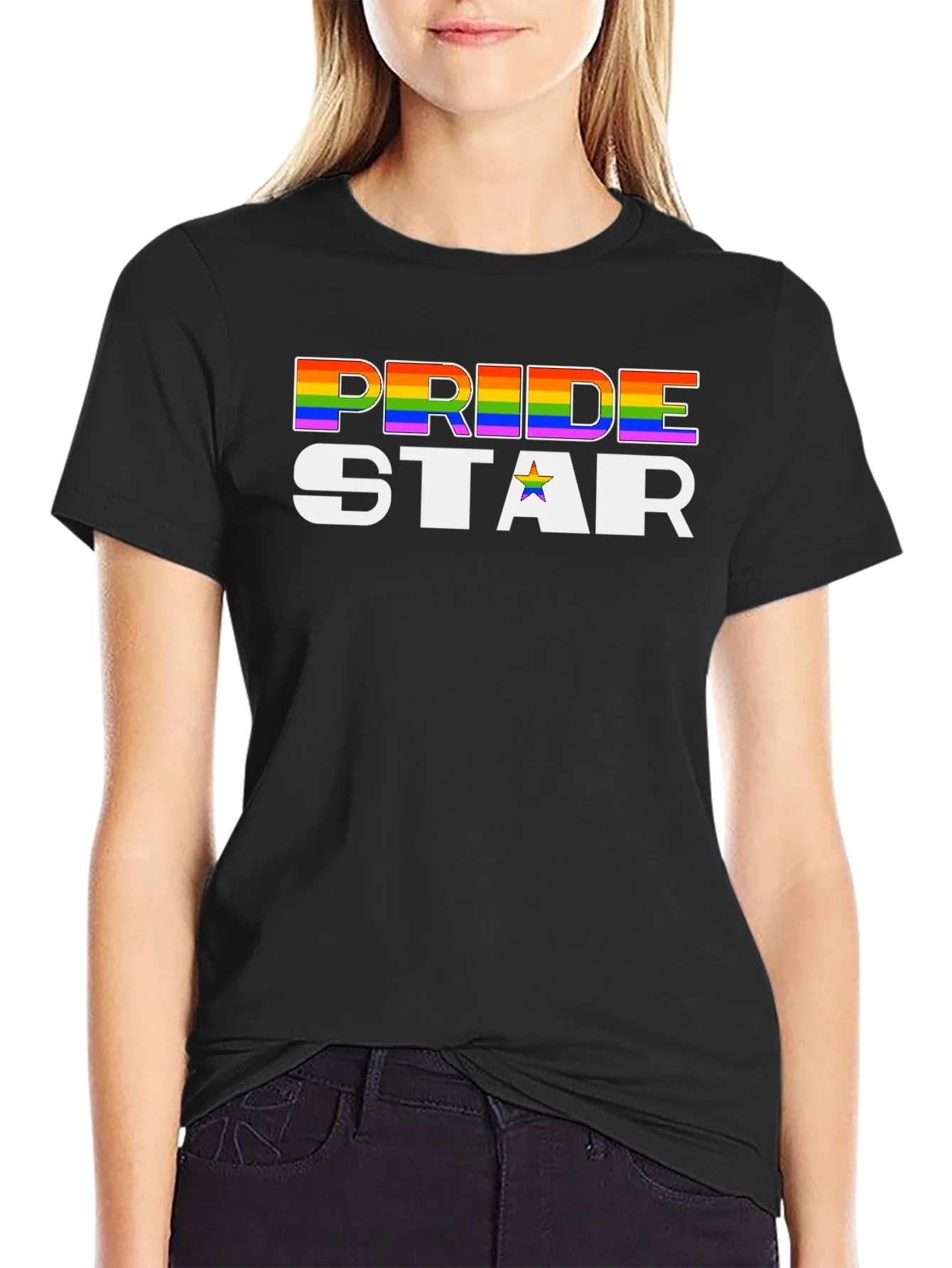 Camiseta Negra Pride Star