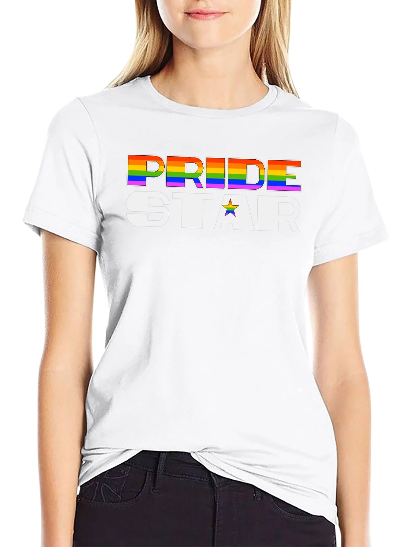 Camiseta Negra Pride Star
