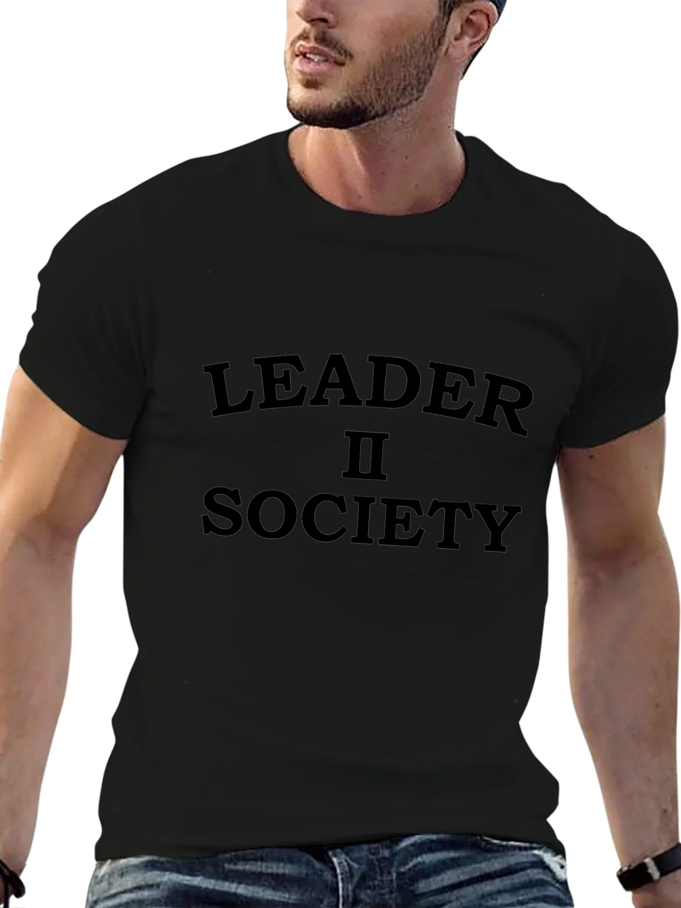 Camiseta Negra Leader II Society Casual Hombre