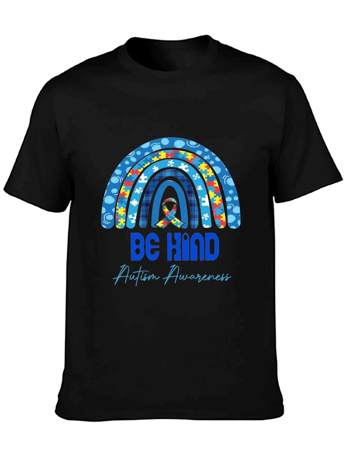 Rebbecca Be Kind Autism Awareness Rainbow T-Shirt