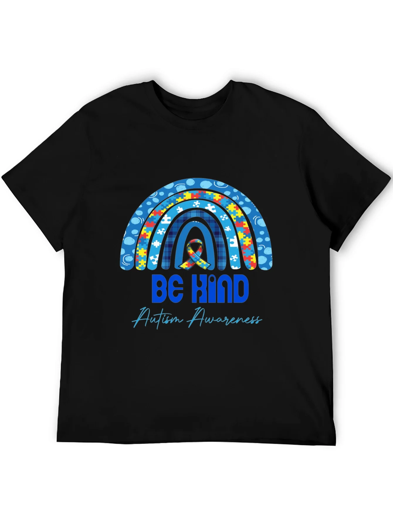 Rebbecca Be Kind Autism Awareness Rainbow T-Shirt