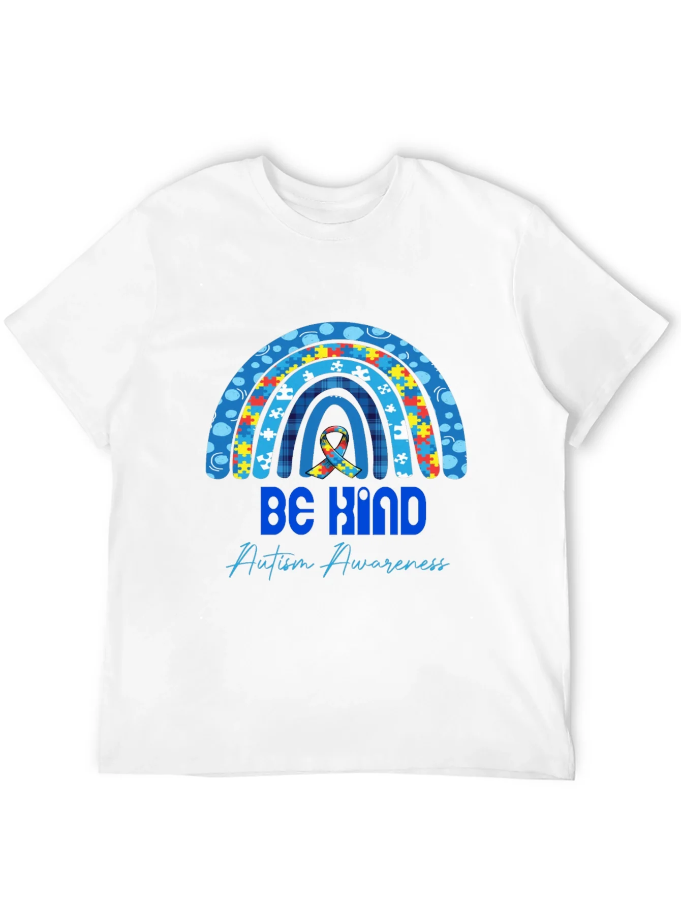 Rebbecca Be Kind Autism Awareness Rainbow T-Shirt