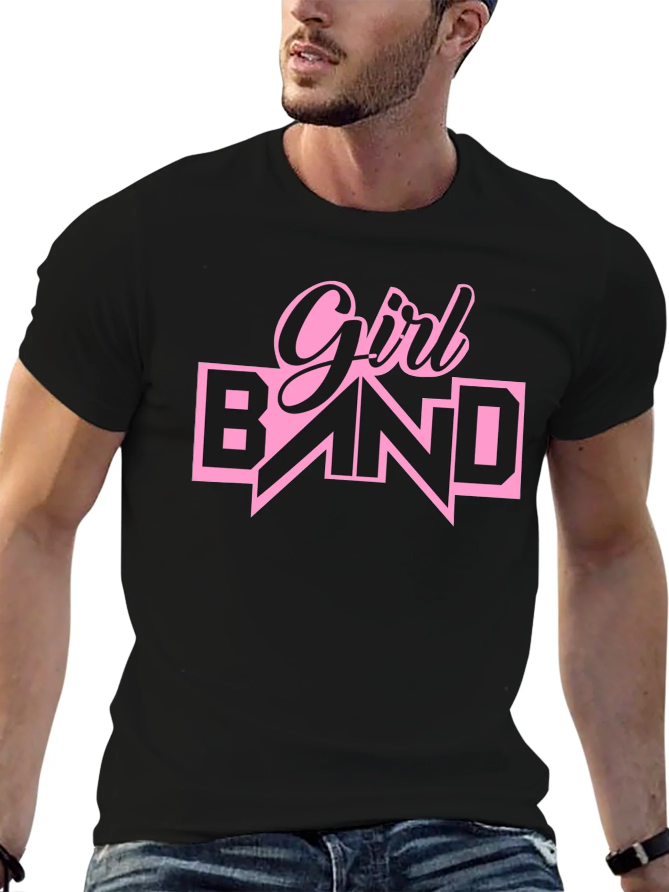 Camiseta Negra Girl Band para Hombre