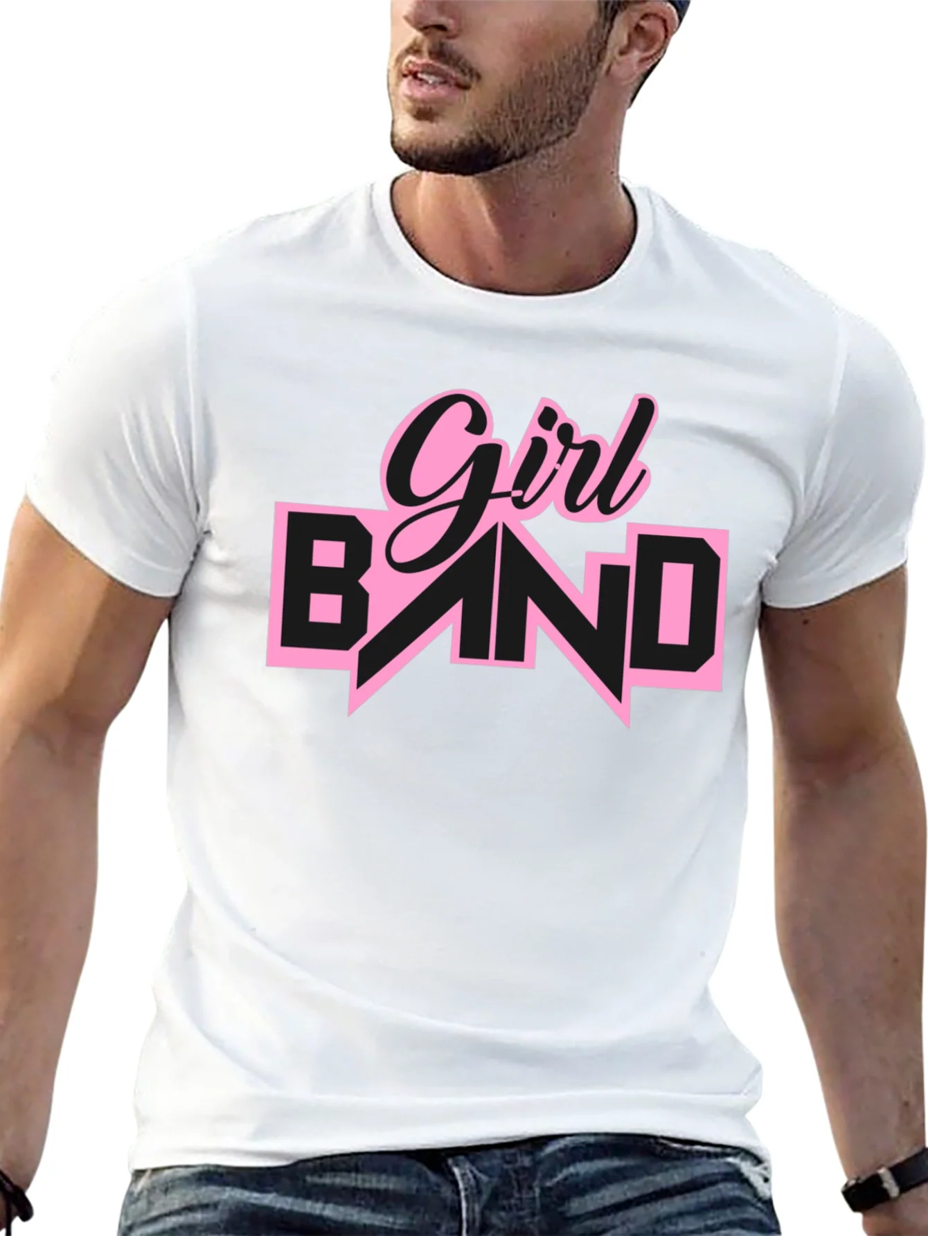 Camiseta Negra Girl Band para Hombre